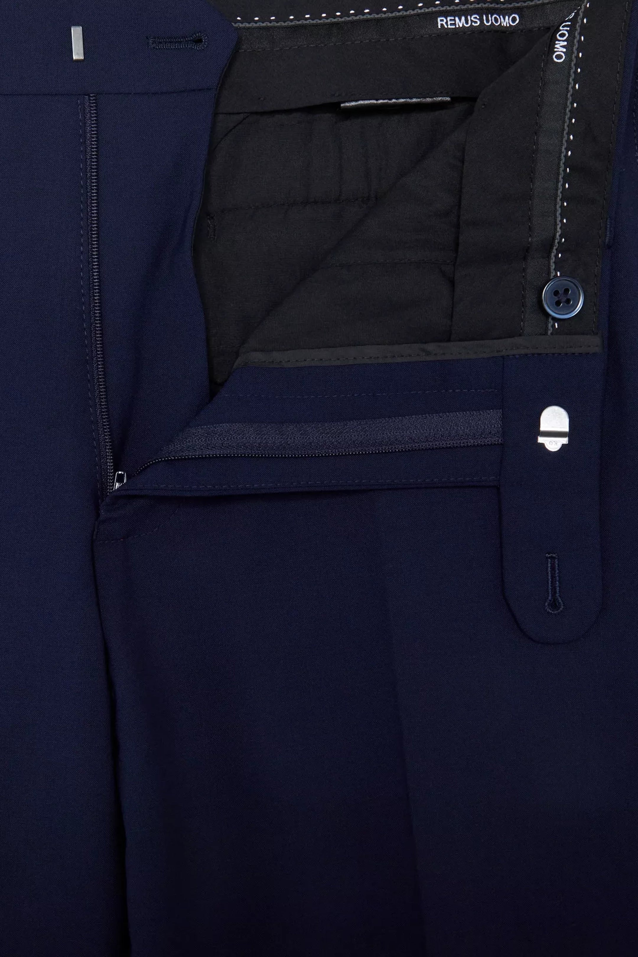 Remus Uomo Palucci Tapered Fit Wool-Rich Stretch Navy Suit