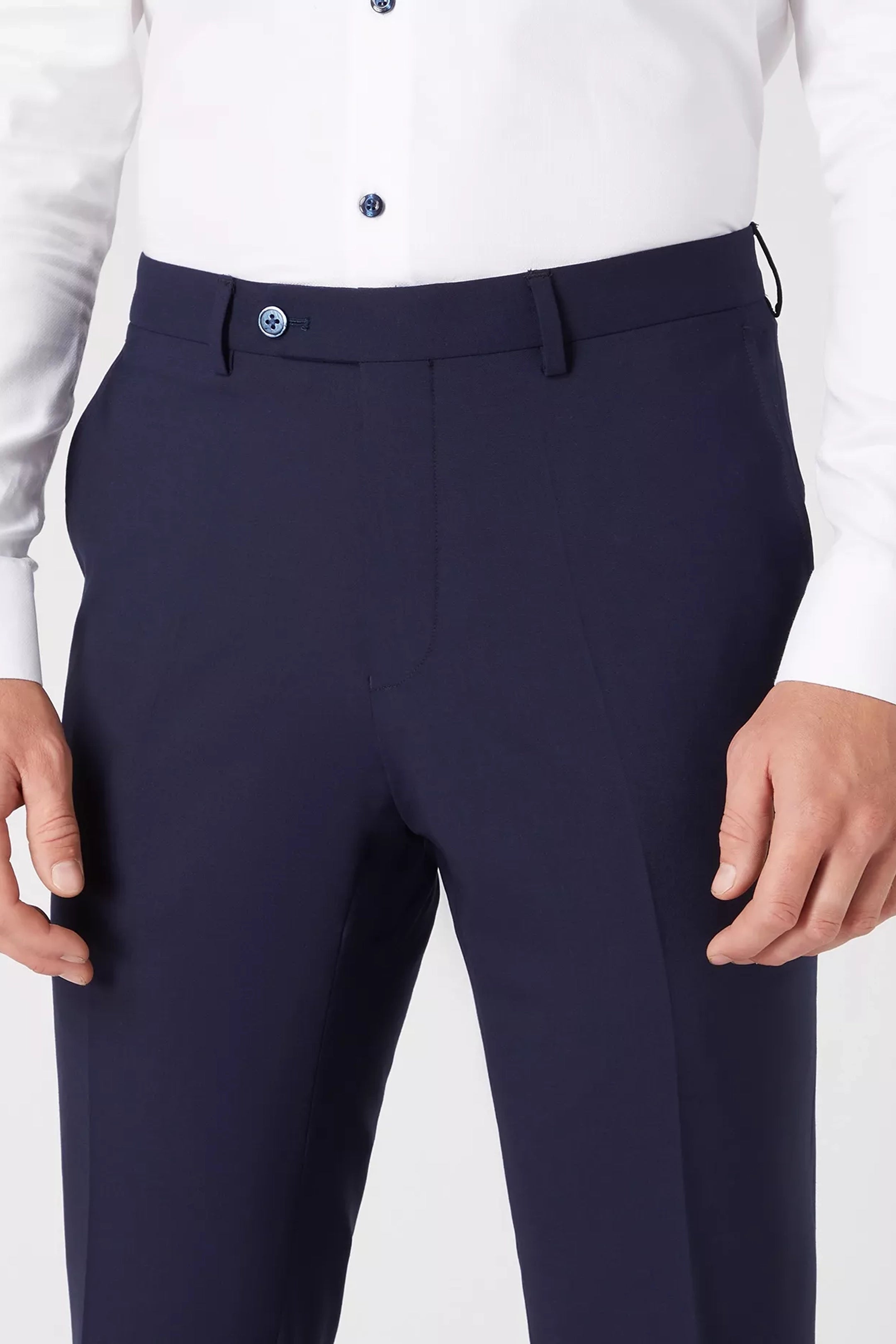 Remus Uomo Palucci Tapered Fit Wool-Rich Stretch Navy Suit