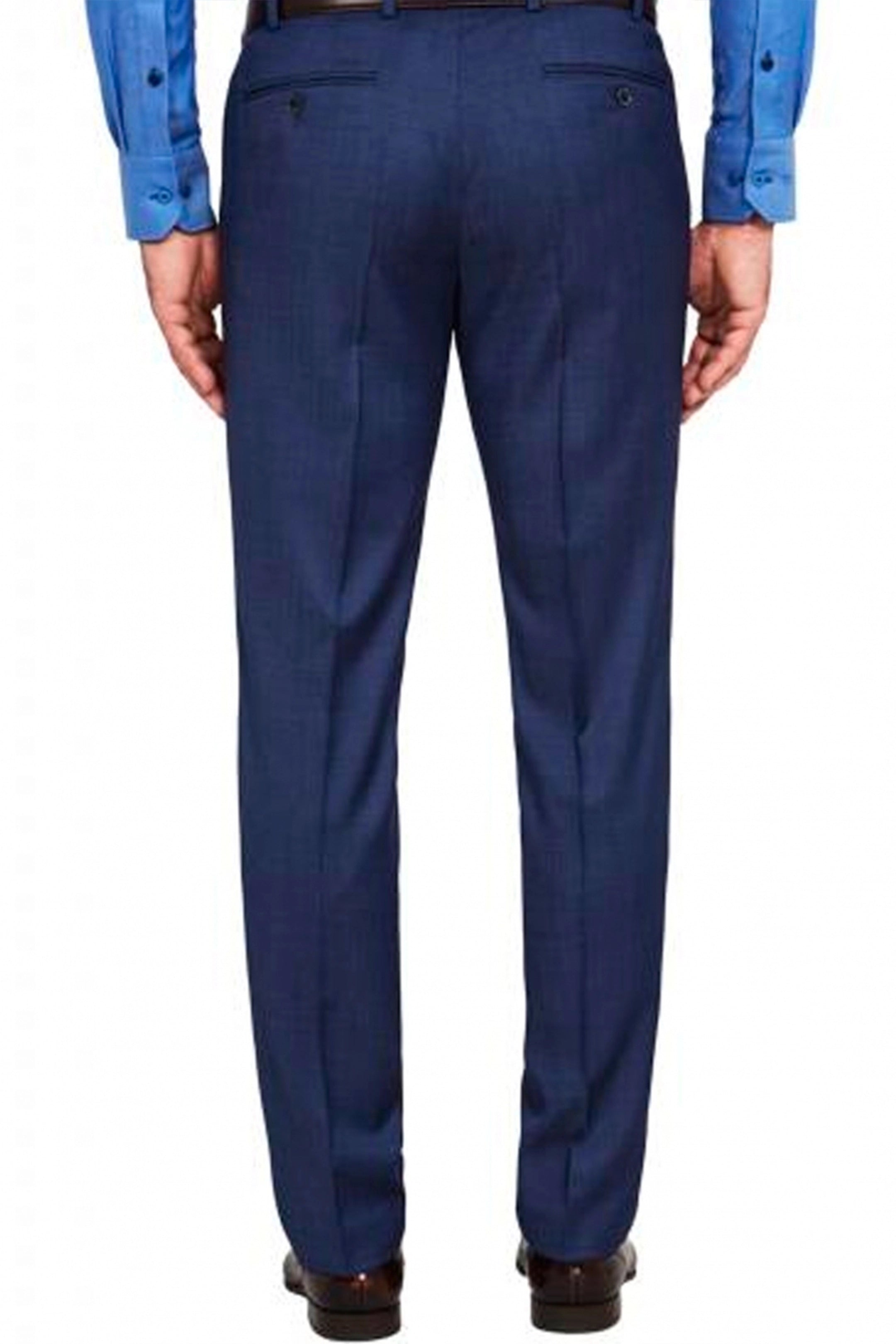 Digel Duncan Modern Fit Pure Virgin Wool Blue Trousers