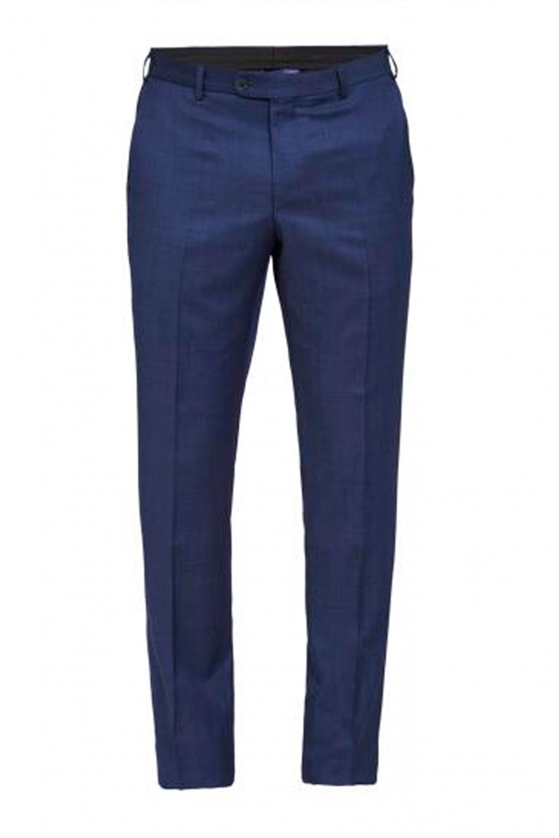 Digel Duncan Modern Fit Pure Virgin Wool Blue Trousers