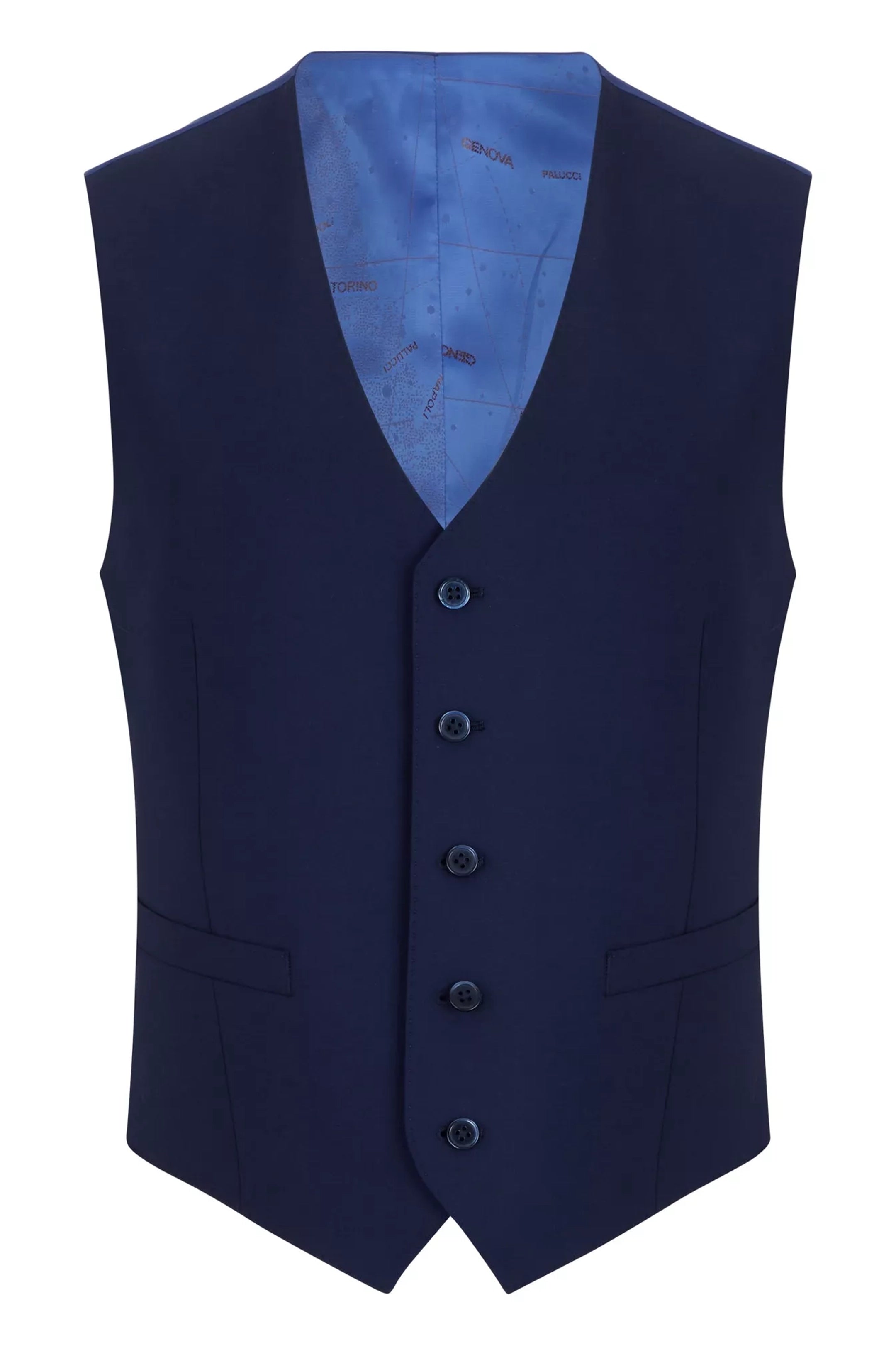 Remus Uomo Palucci Tapered Fit Wool-Rich Stretch Navy Suit