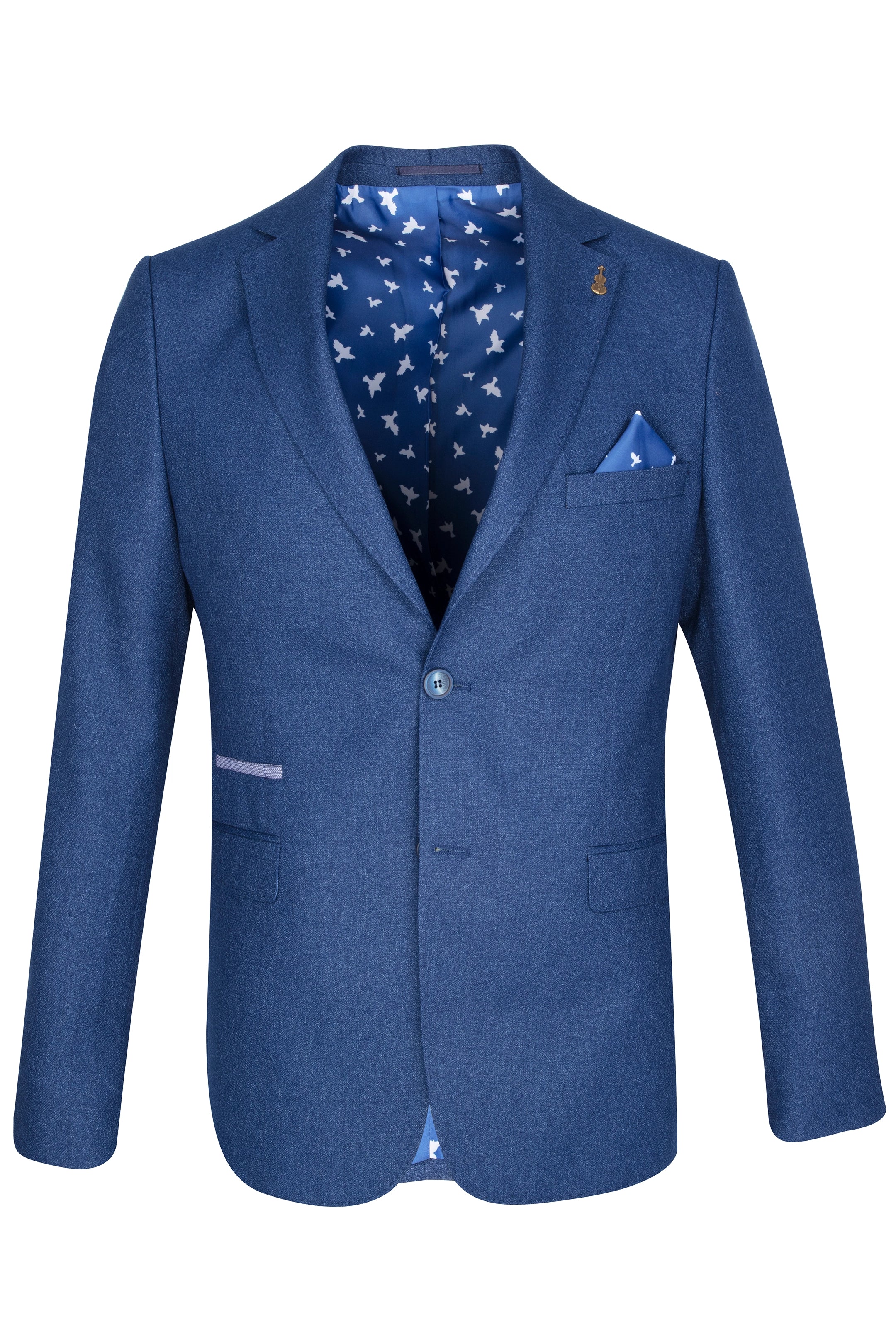 Fratelli Uniti 1054 Smart Sharp Textured Blue Blazer