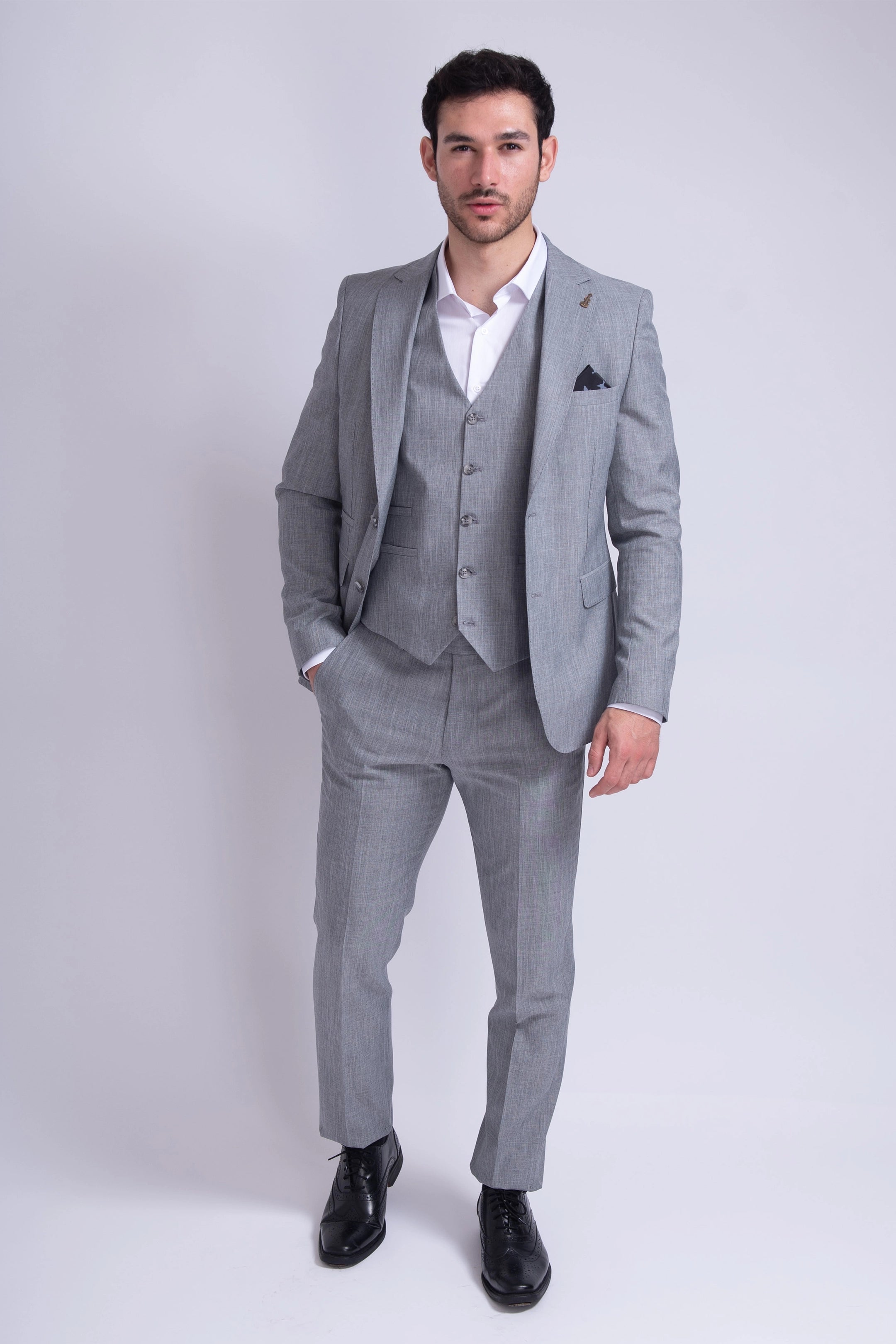 Smooth Touch Grey 3 Piece Suit