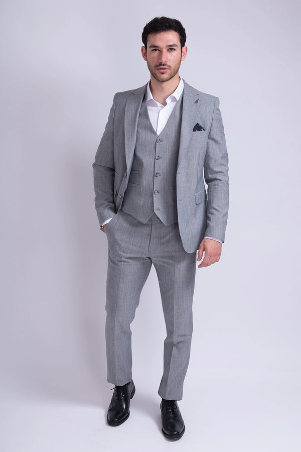 Smooth Touch Grey 3 Piece Suit