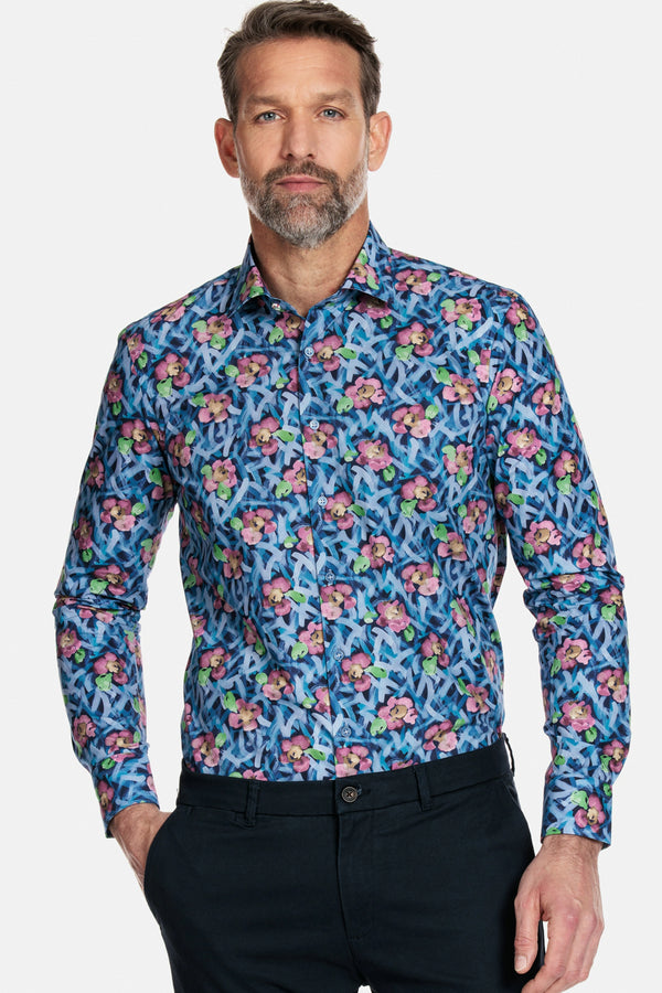 Giordano Abstract Flower Print Shirt