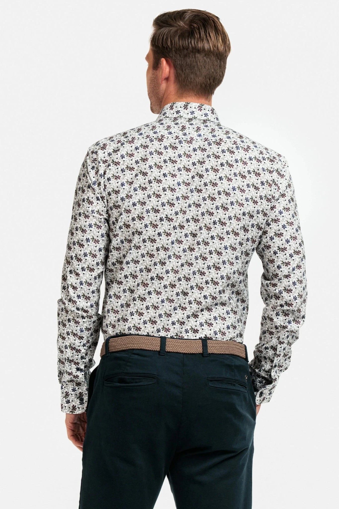 Giordano Winter White Long Sleeve Print Shirt