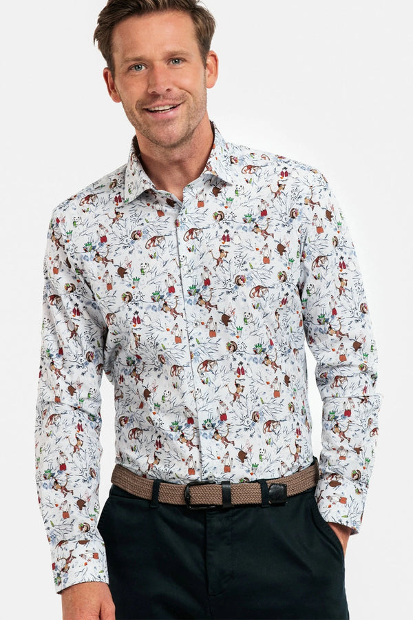 Giordano Winter Scene Print Shirt