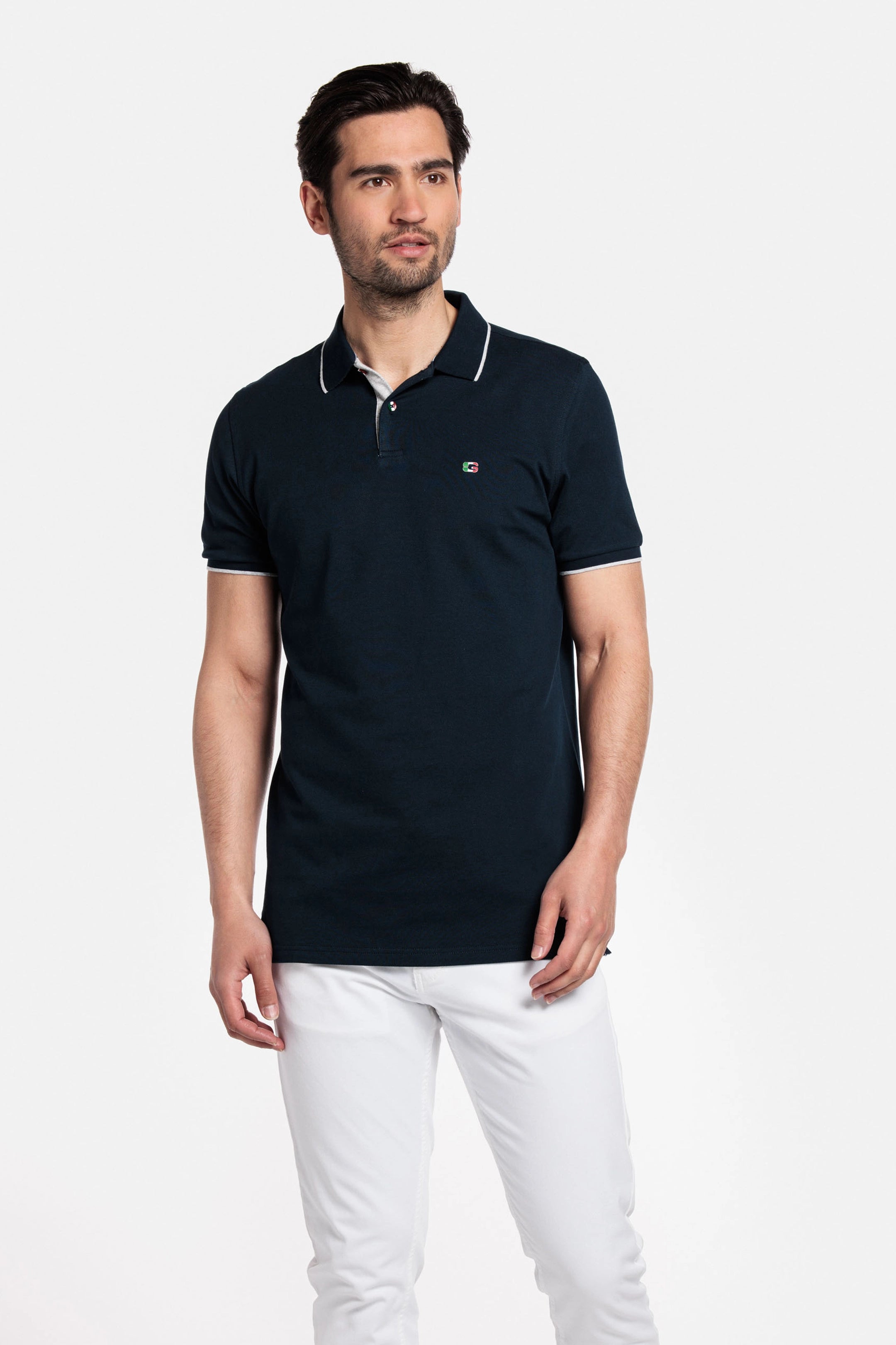 Giordano Nico Signature Short Sleeve Navy Polo