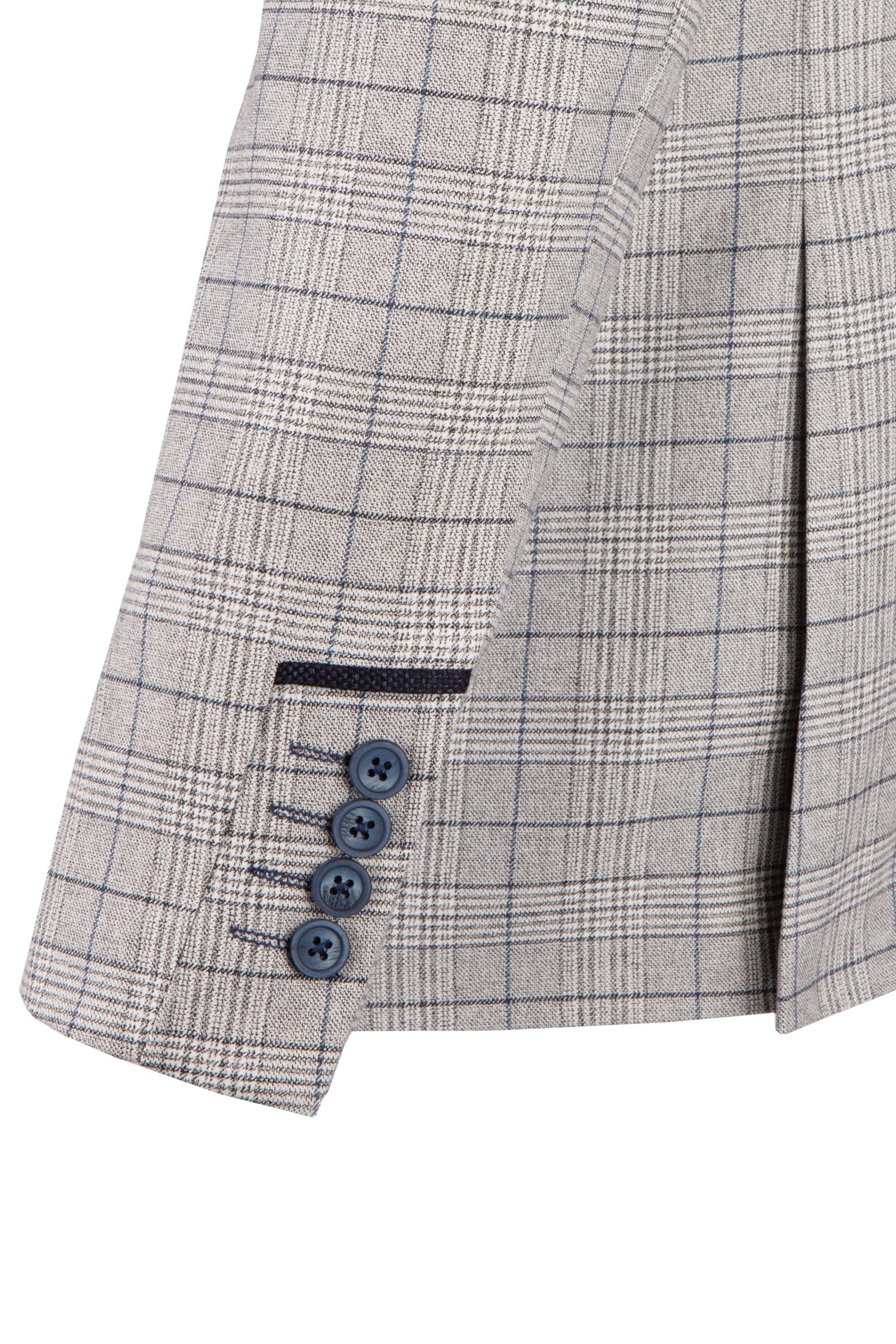 Stone Multi-Checked 3 Piece Suit