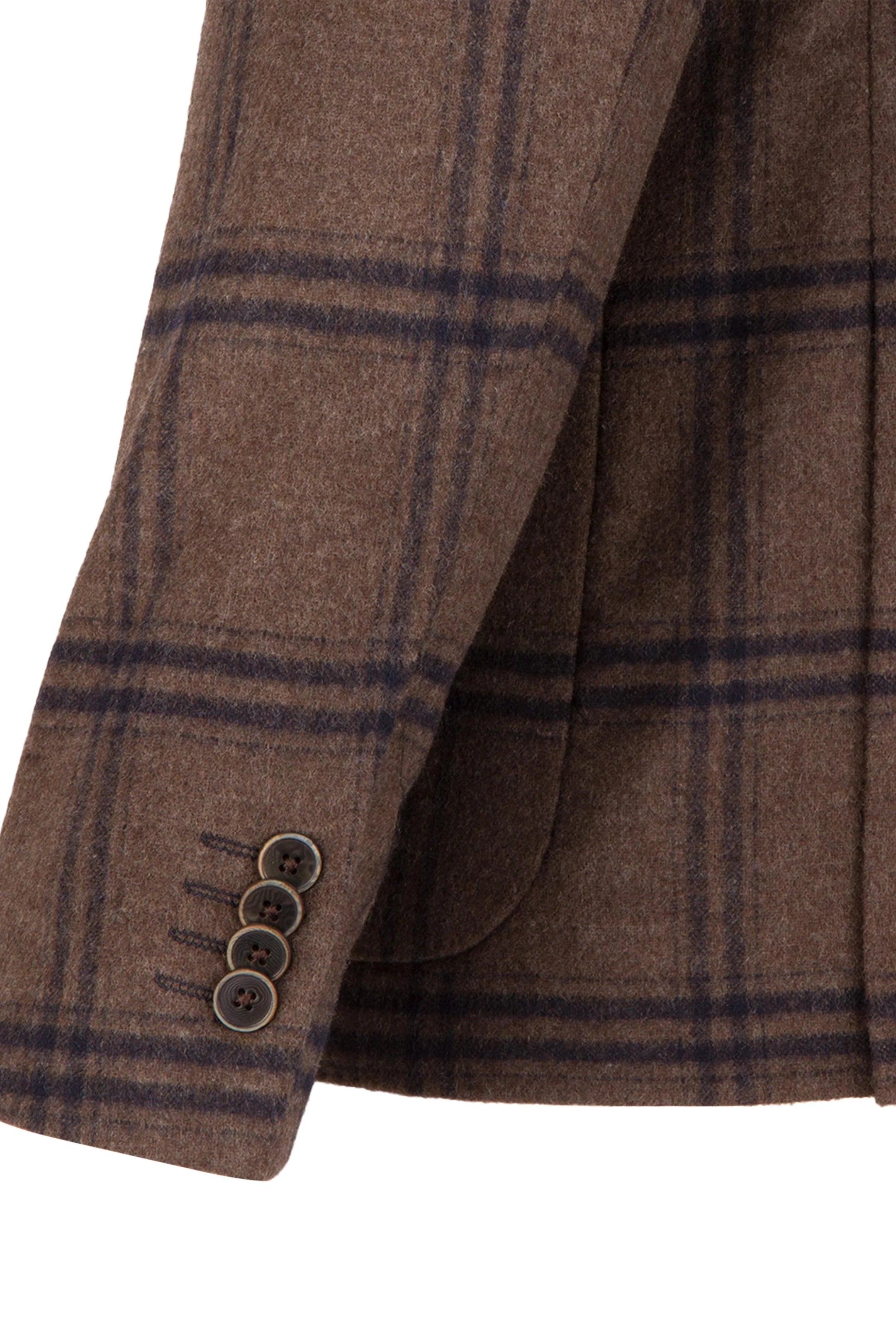 Guide London Brushed Tweed Checked Blazer with Gillet Style Insert