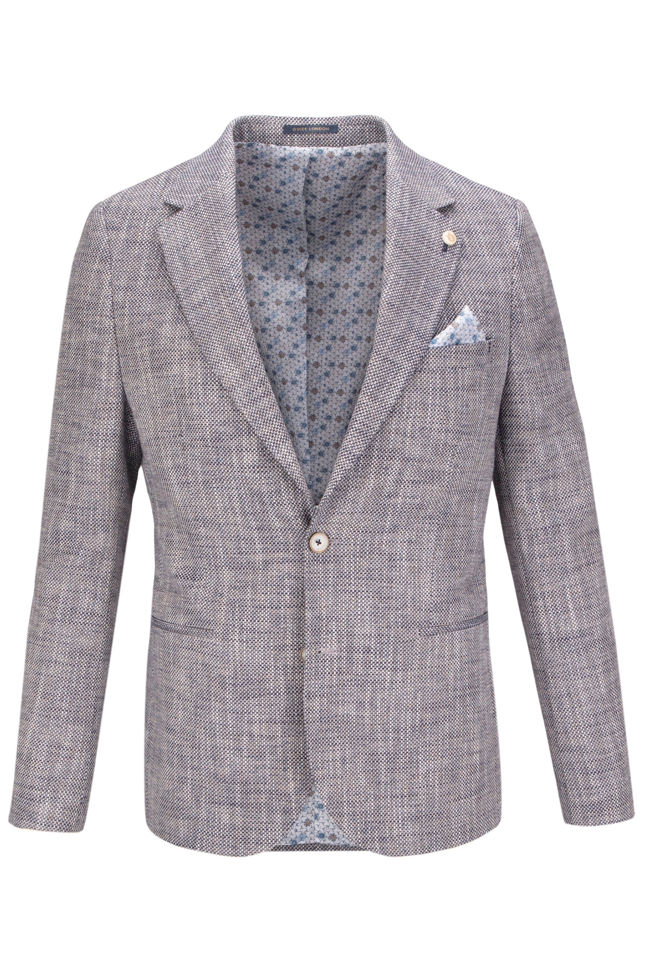 Guide London Modern Jacket in Navy/Ivory