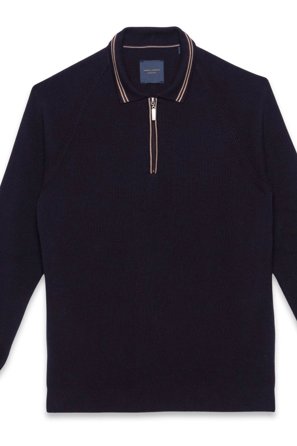 Guide London Braided Weave Cotton Knit with Zip