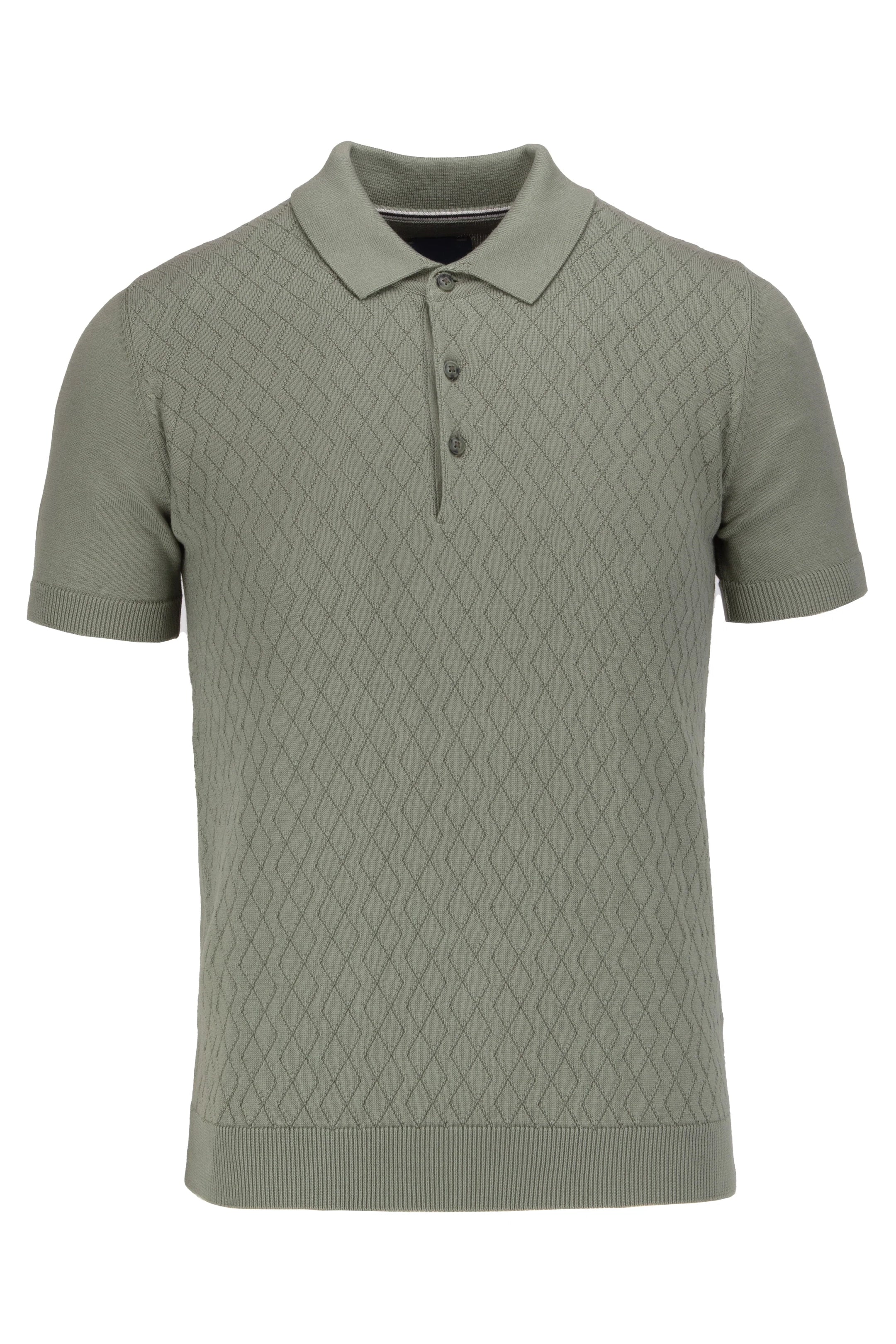 Guide London Short Sleeve Sage Geometric Knit