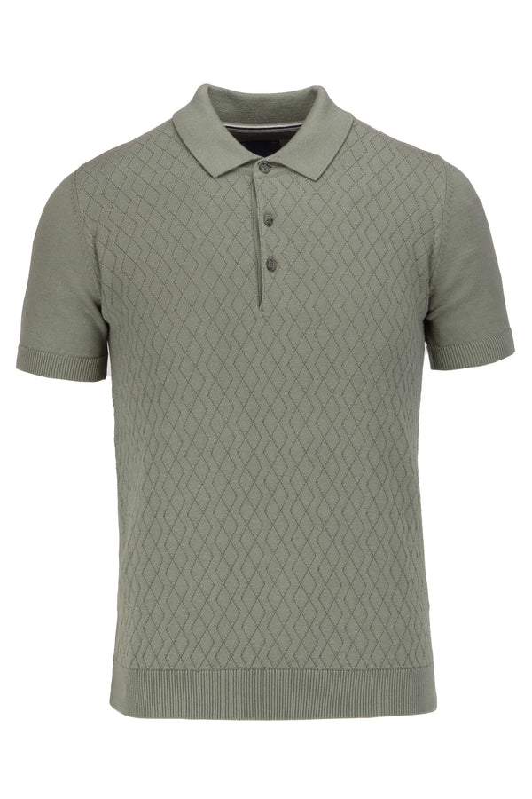 Guide London Short Sleeve Sage Geometric Knit