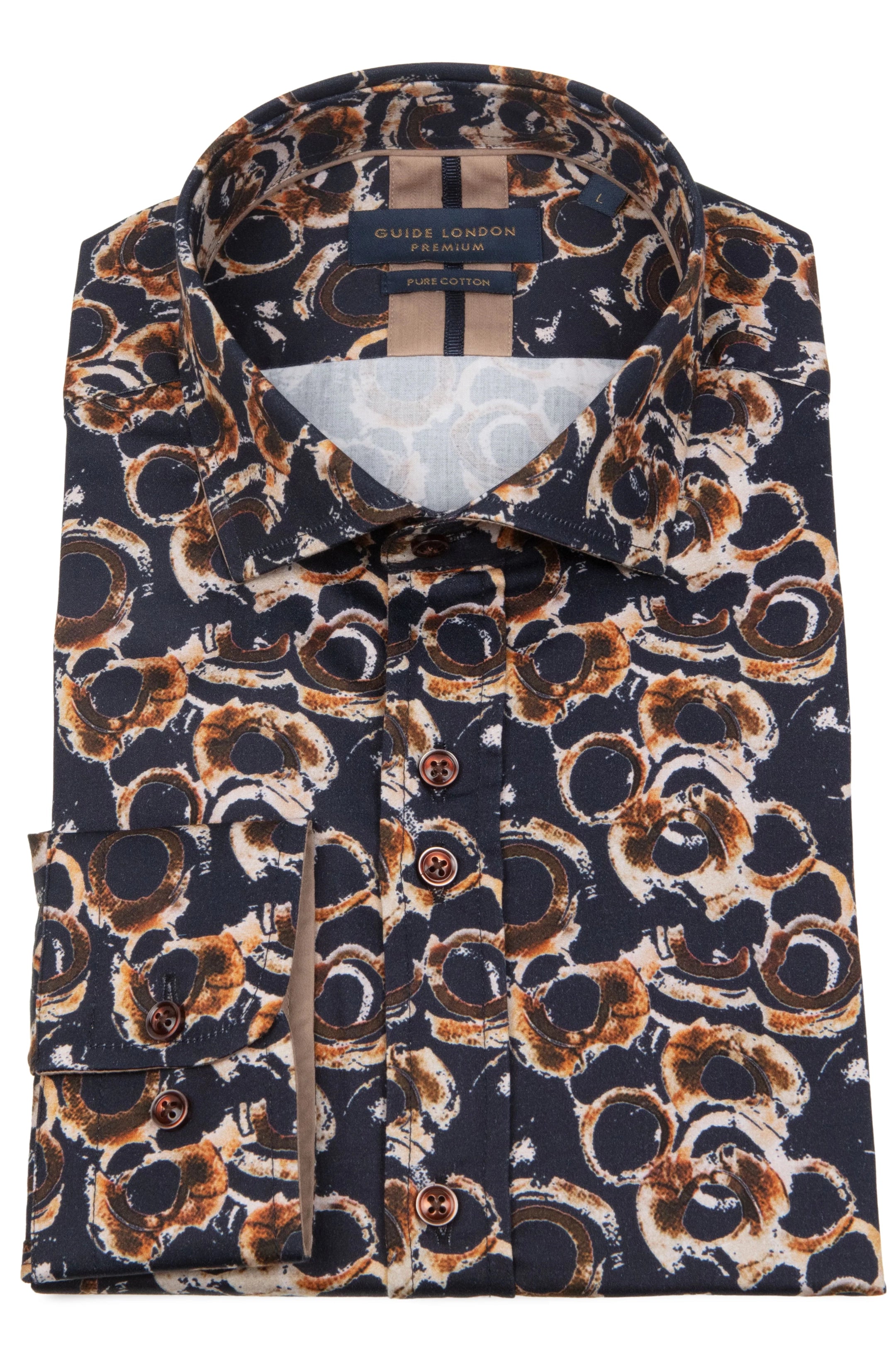 Guide London Navy with Abstract Motifs Shirt