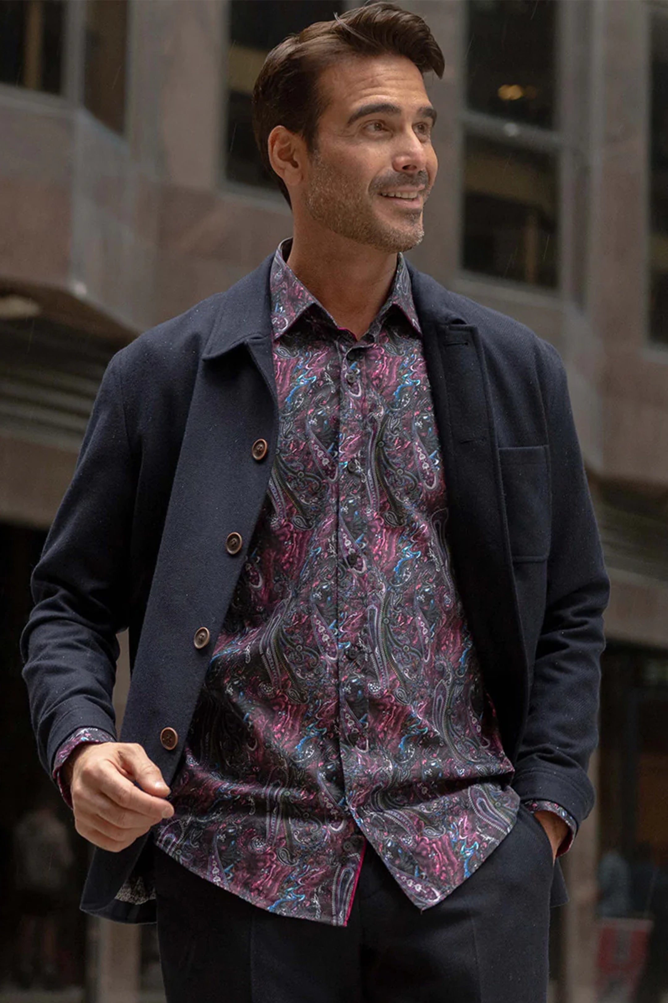 Guide London Psychedelic Paisley Print Shirt
