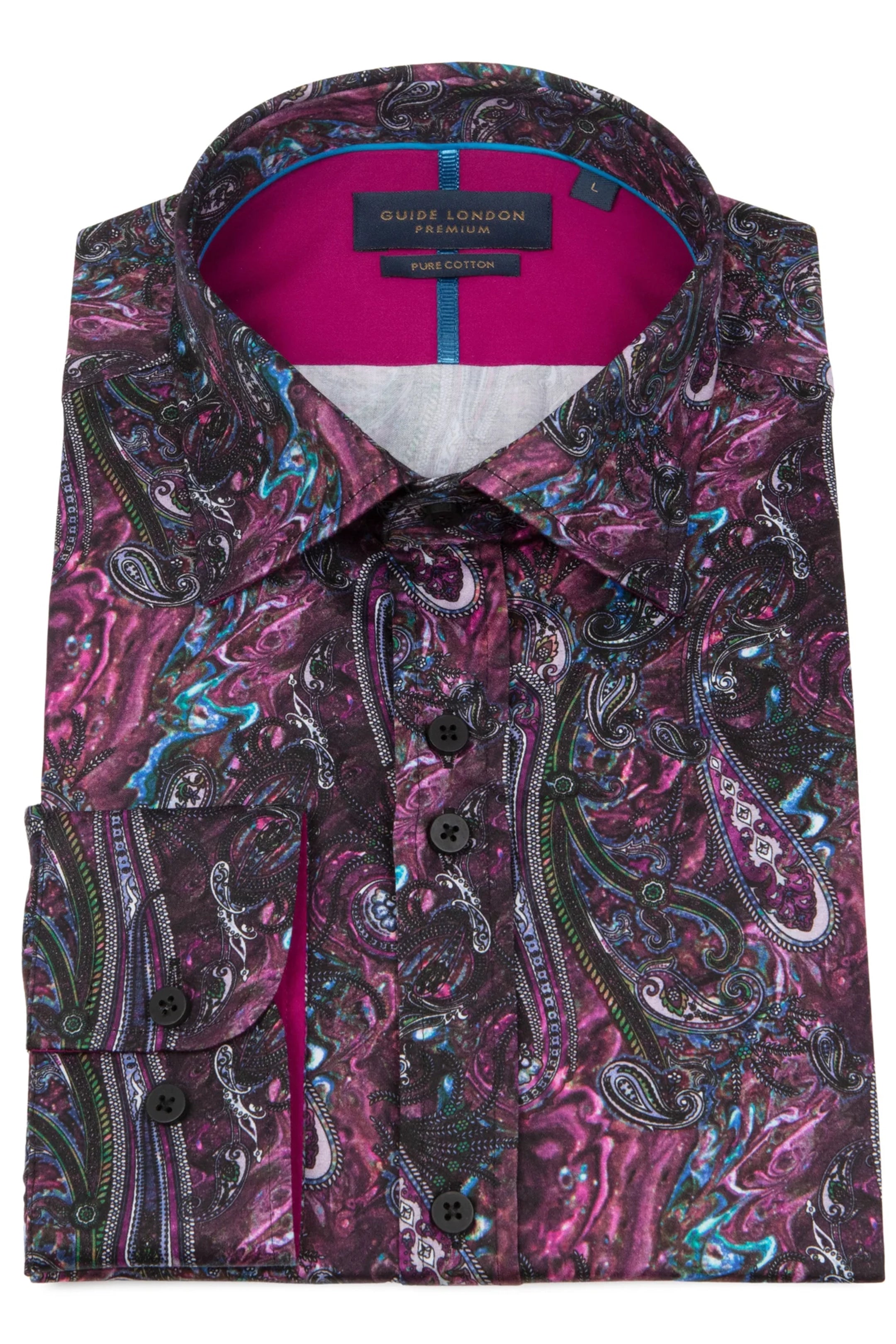 Guide London Psychedelic Paisley Print Shirt