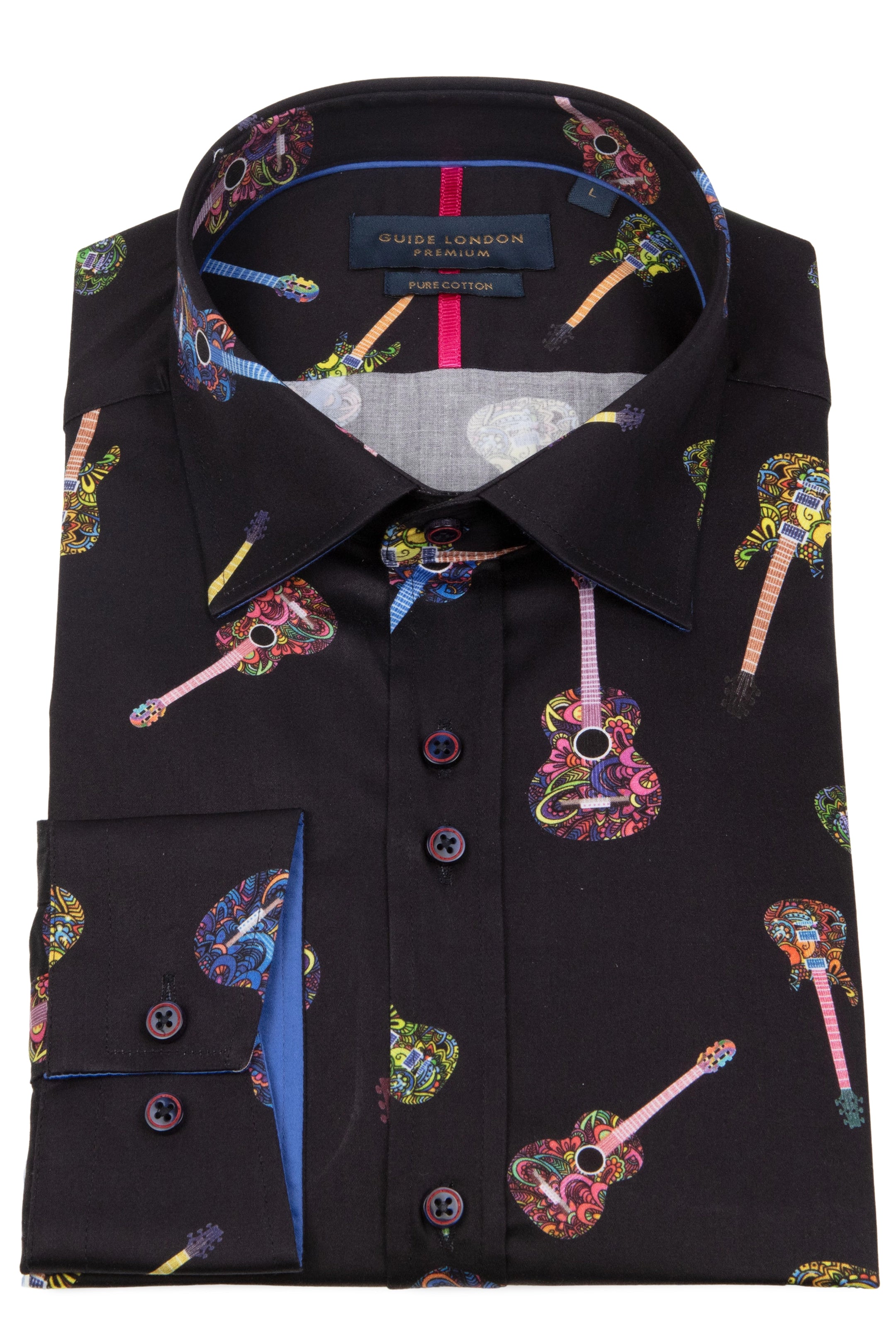 Guide London Funky Guitar Print Shirt
