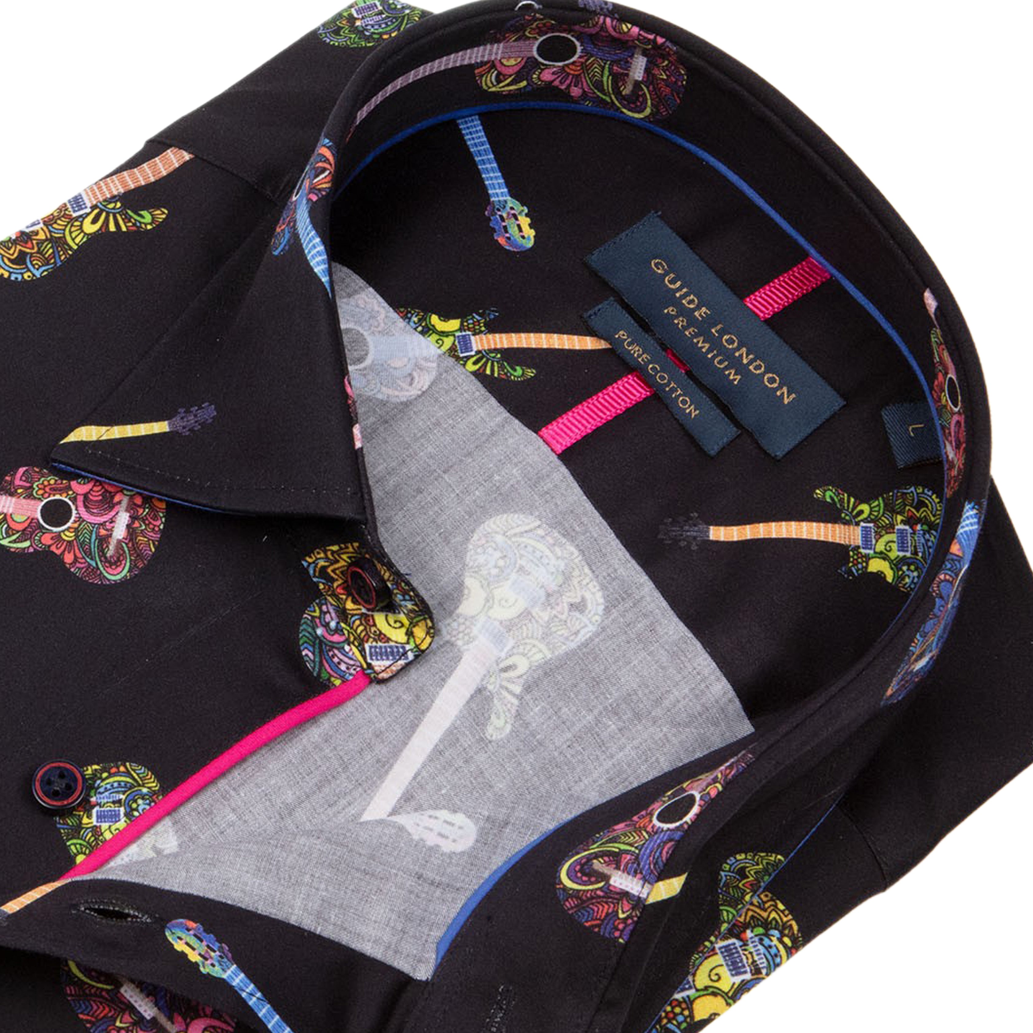 Guide London Funky Guitar Print Shirt
