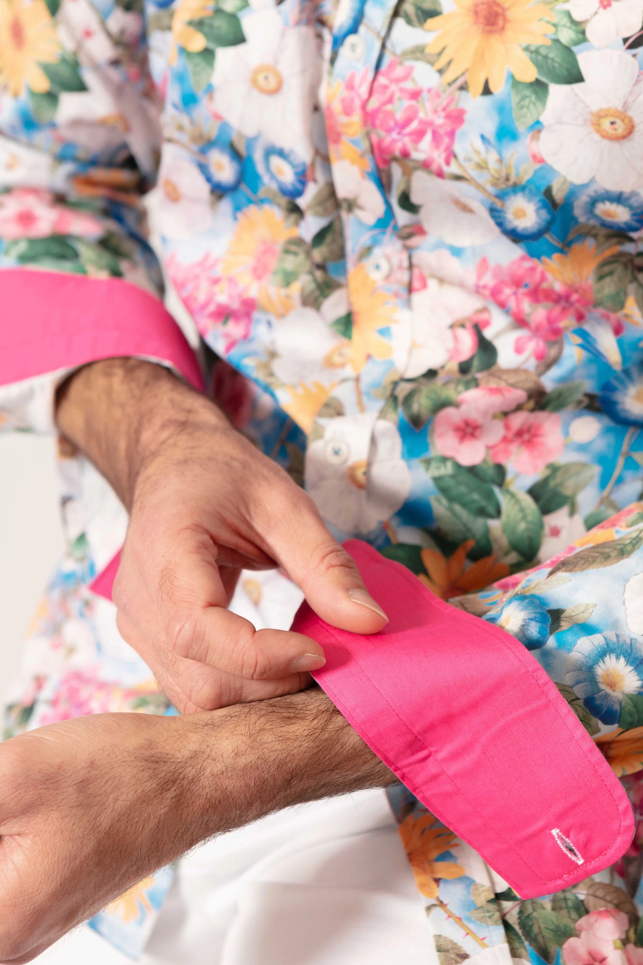 Guide London Vibrant Flower Print Cotton Shirt