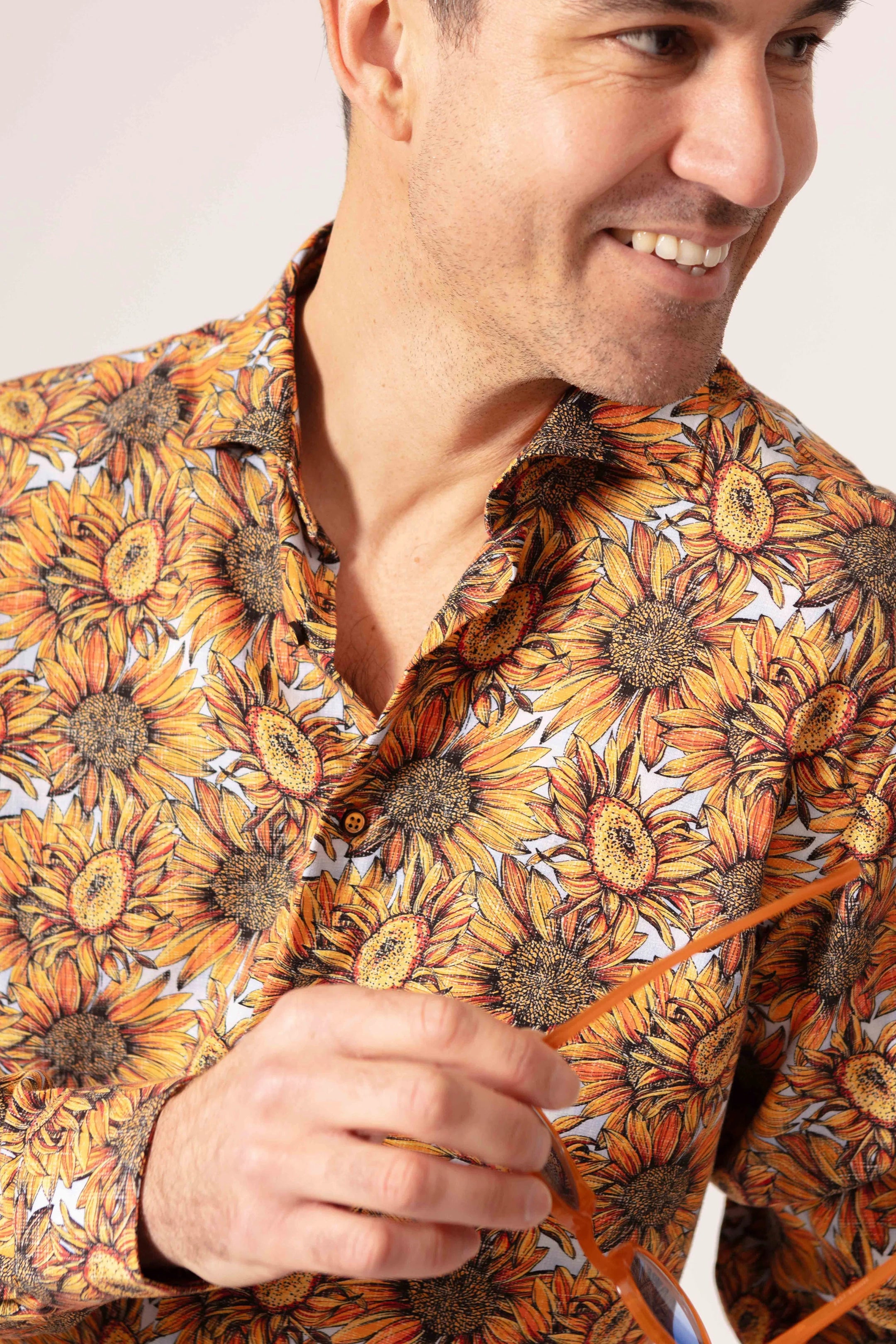 Guide London Sunflower Long Sleeve Shirt
