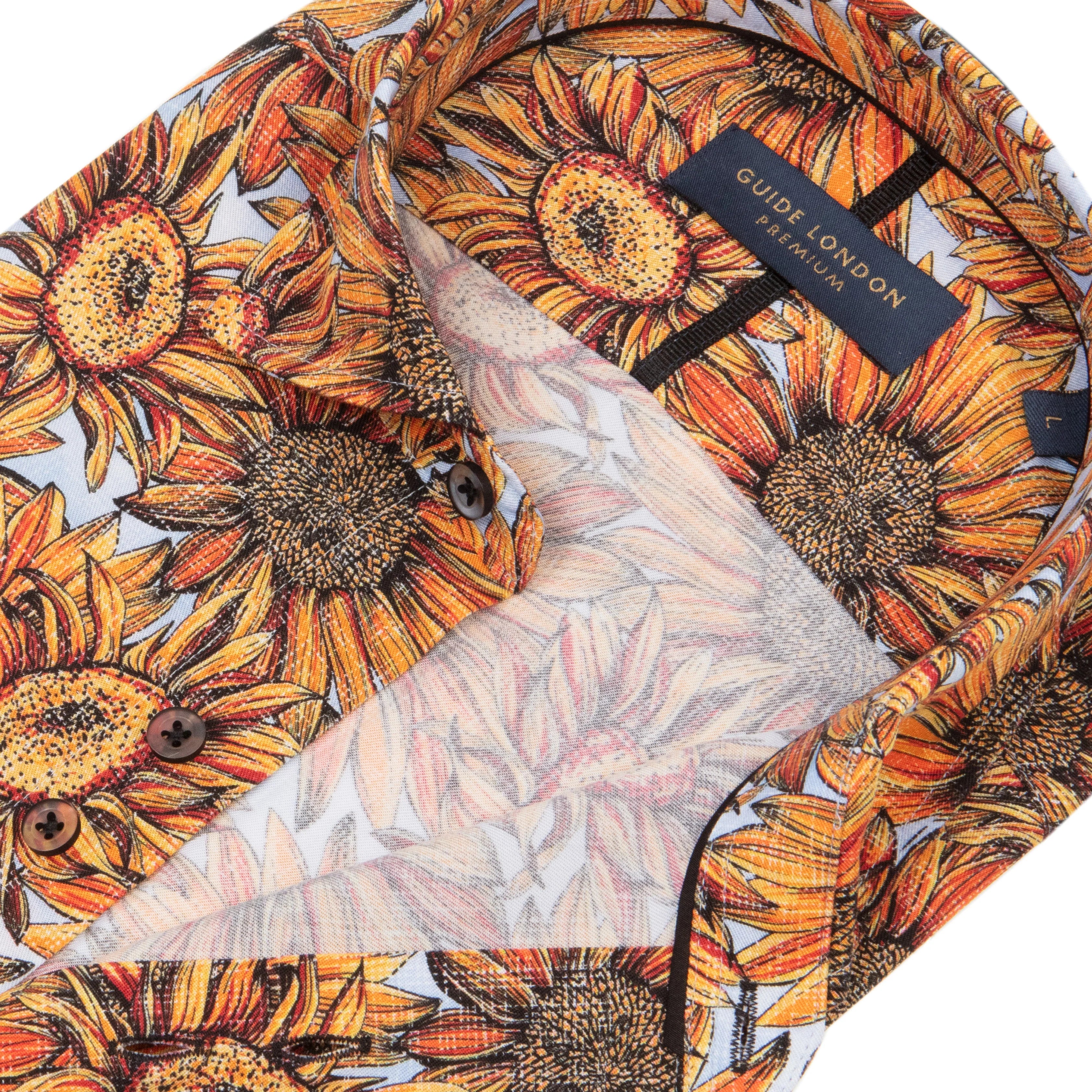 Guide London Sunflower Long Sleeve Shirt