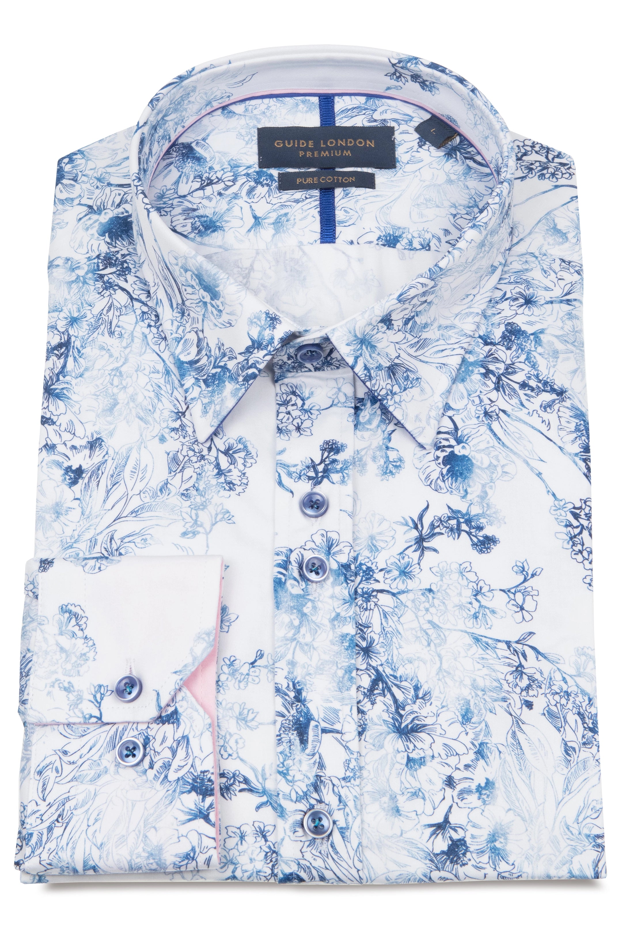 Guide London Stencil Floral Design Shirt