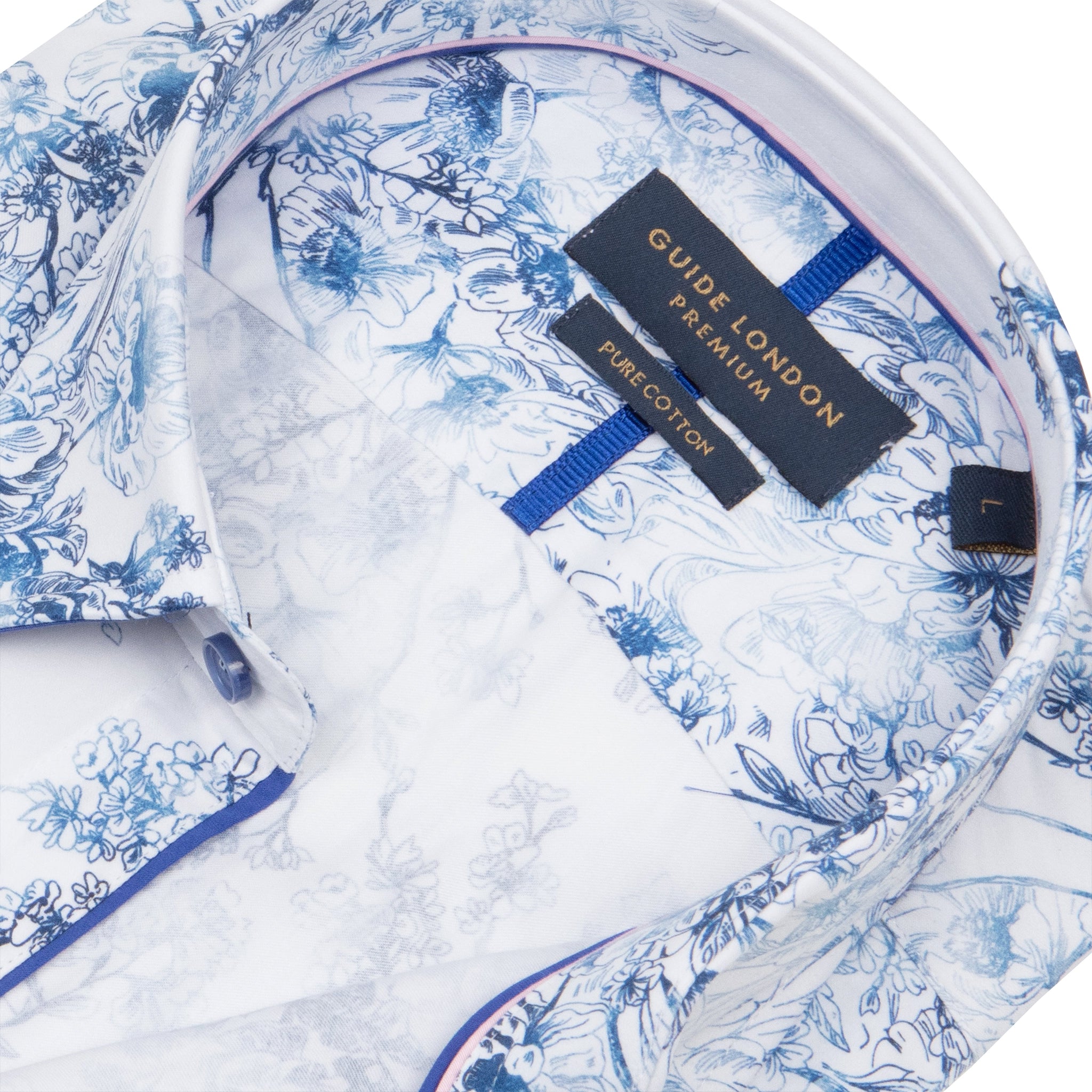 Guide London Stencil Floral Design Shirt