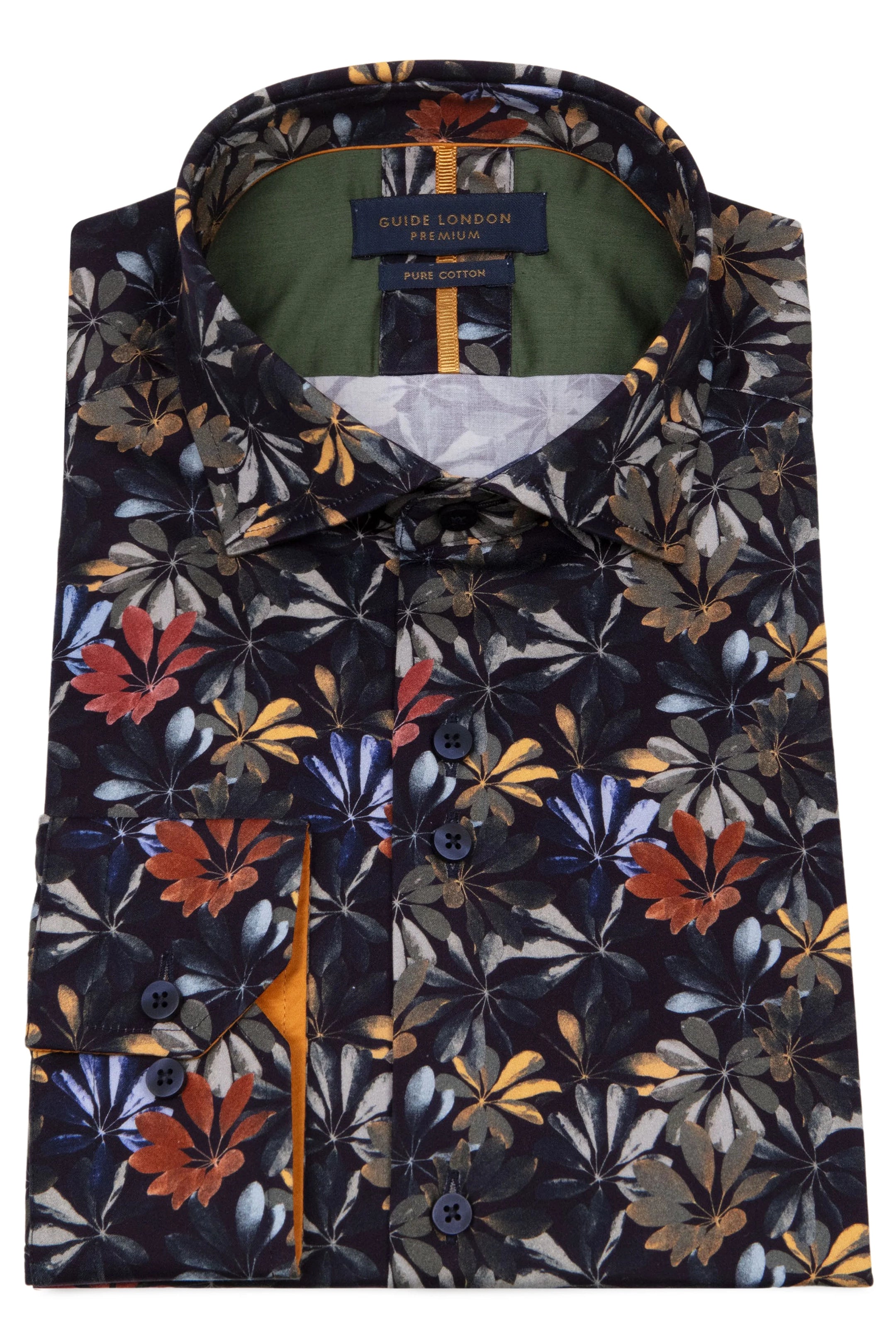 Guide London Leafy Navy Shirt