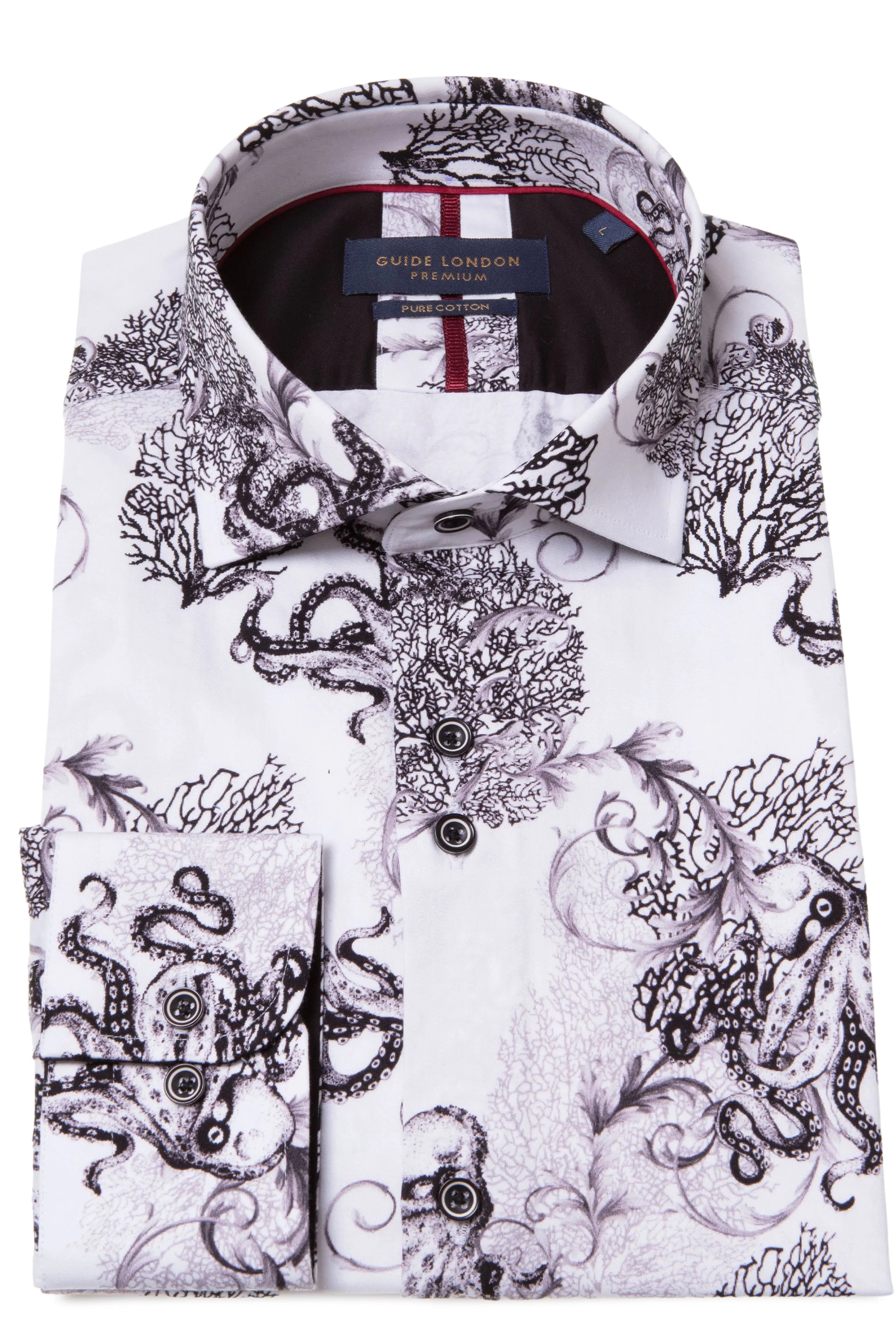 Guide London Ocean-Inspired White and Black Shirt
