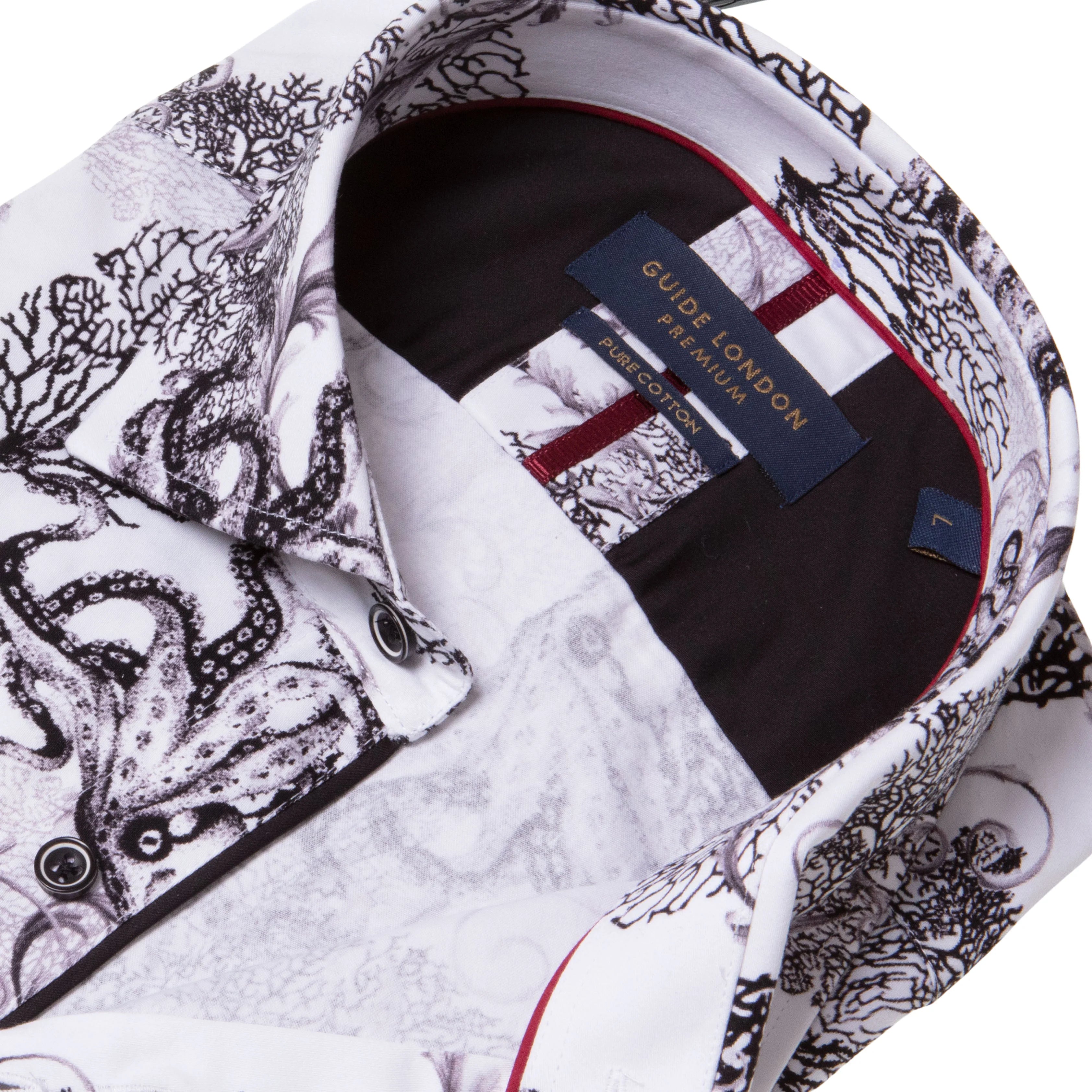 Guide London Ocean-Inspired White and Black Shirt