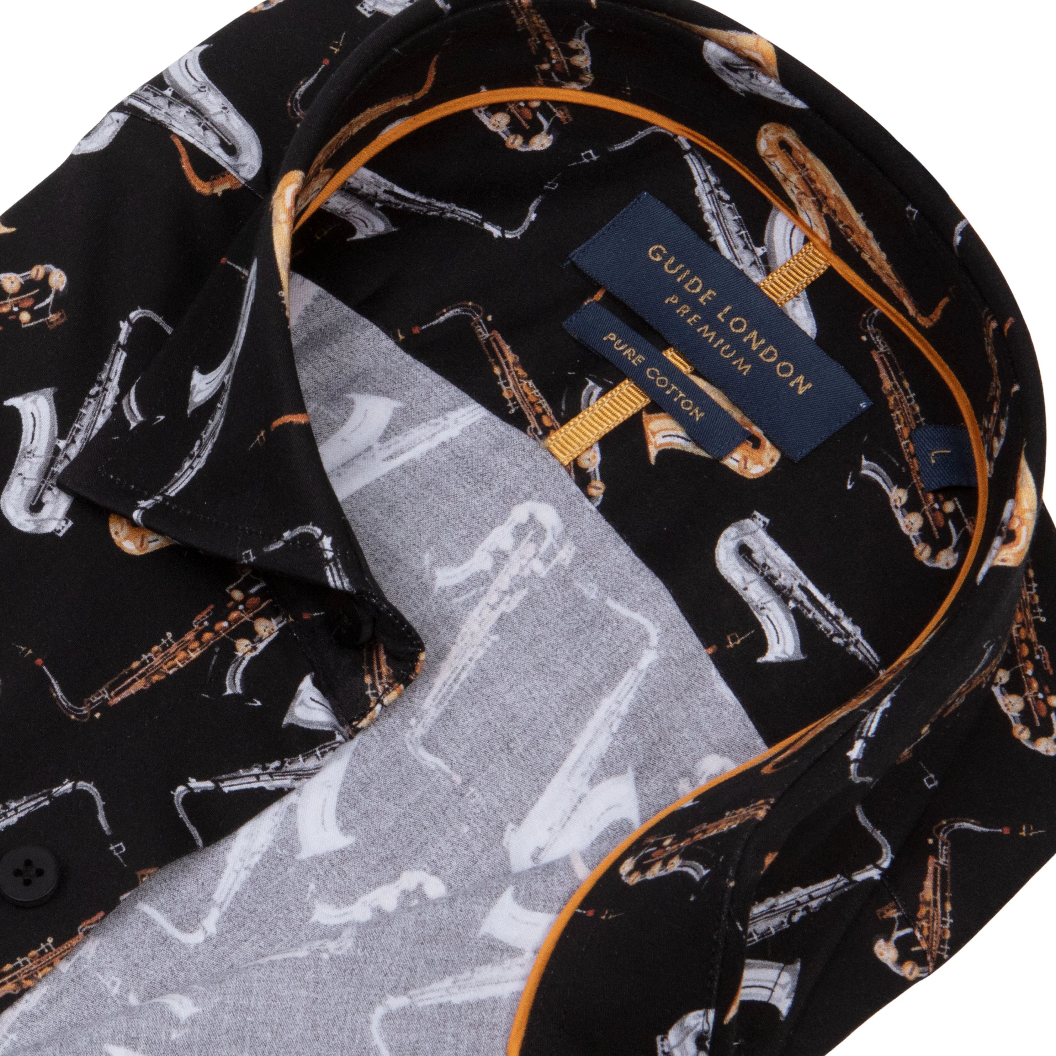 Guide London Saxophone Print Shirt