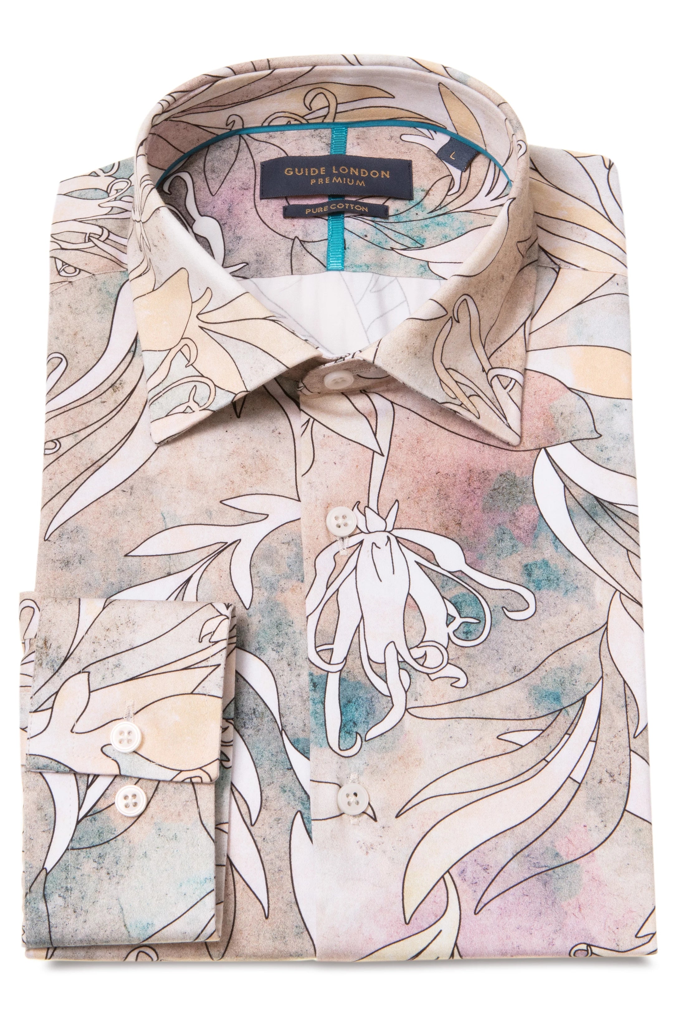Guide London Pastel Colour Floral Shirt