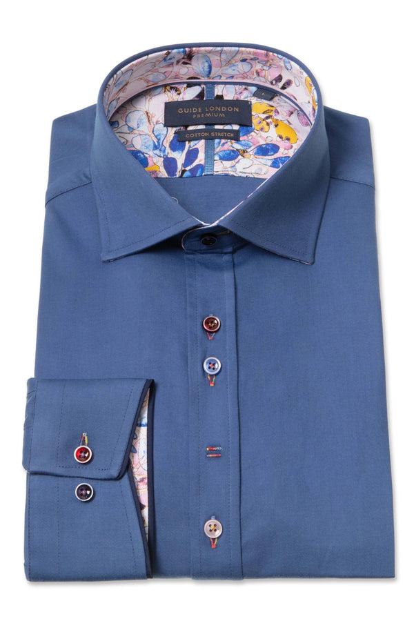 Guide London Plain But NOT Plain Petrol Shirt