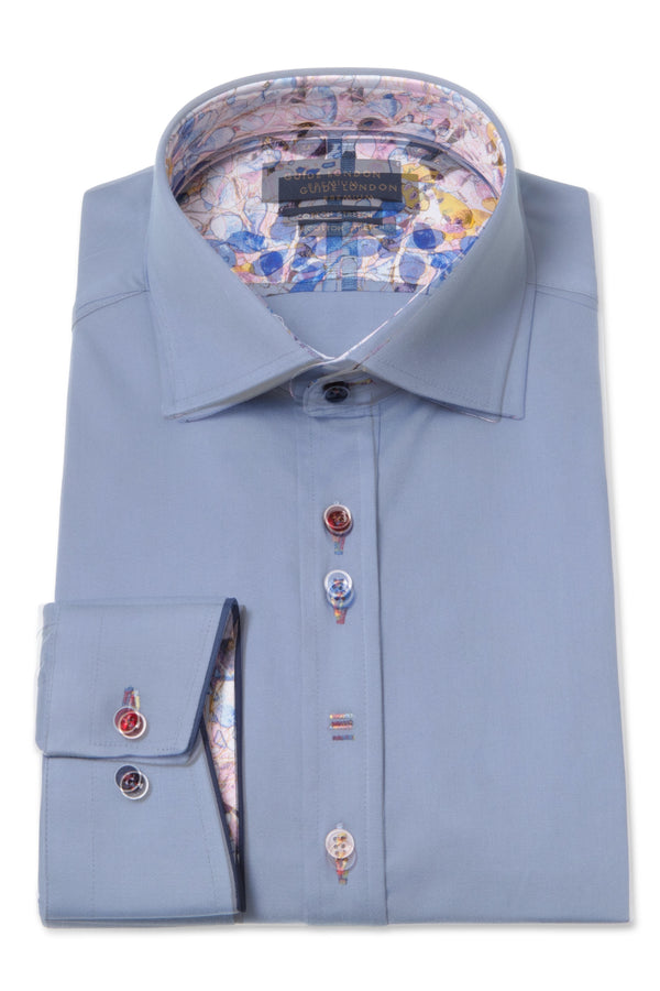 Guide London Plain But NOT Plain Sky Shirt