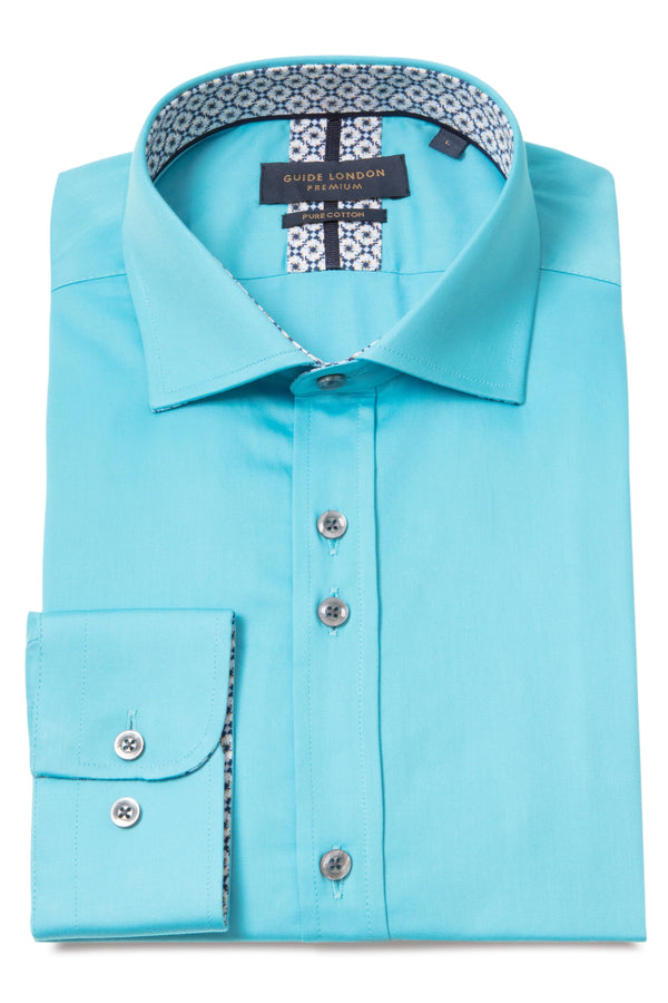 Guide London Classic Long Sleeve Detail Shirt
