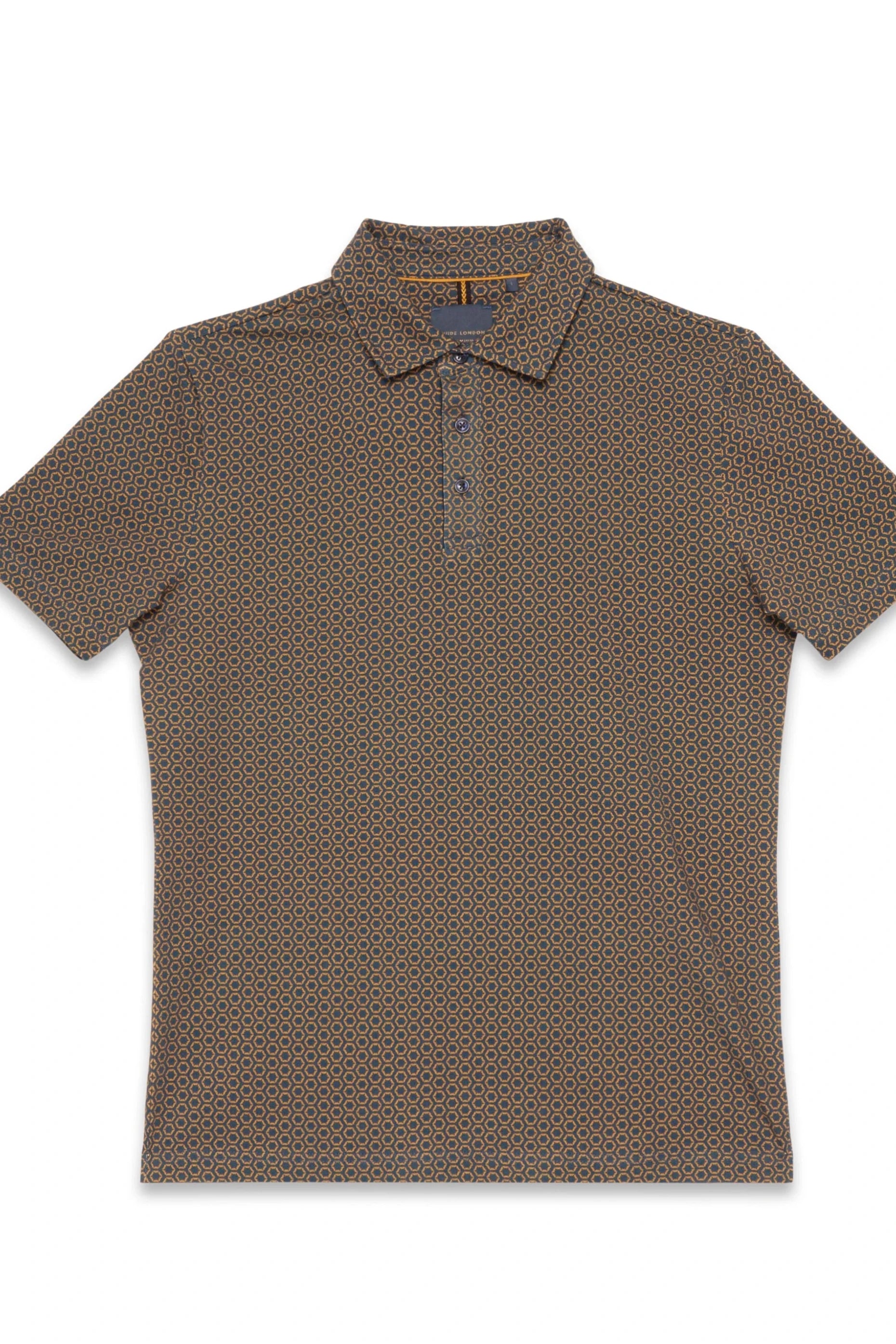 Guide London Hexagon Design Short Sleeve Polo