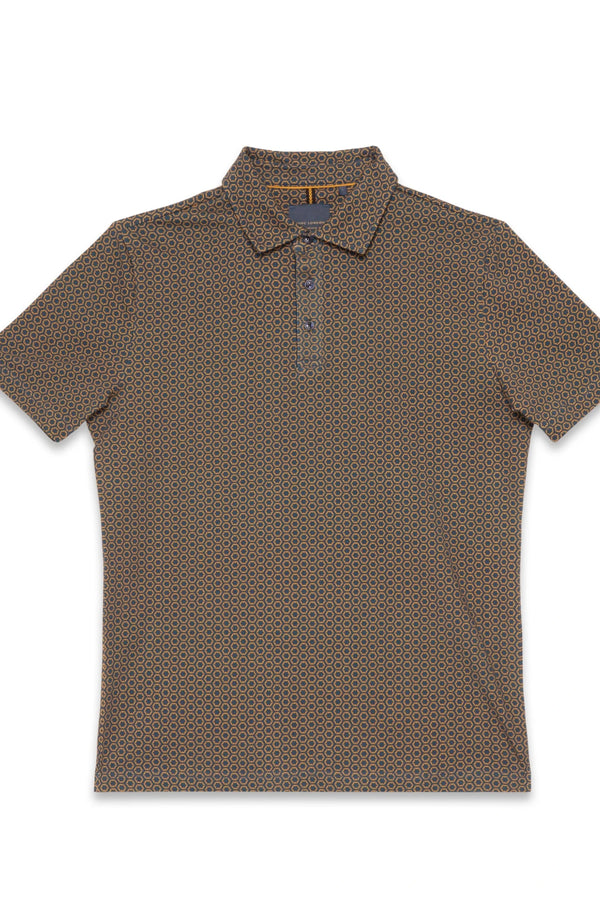 Guide London Hexagon Design Short Sleeve Polo