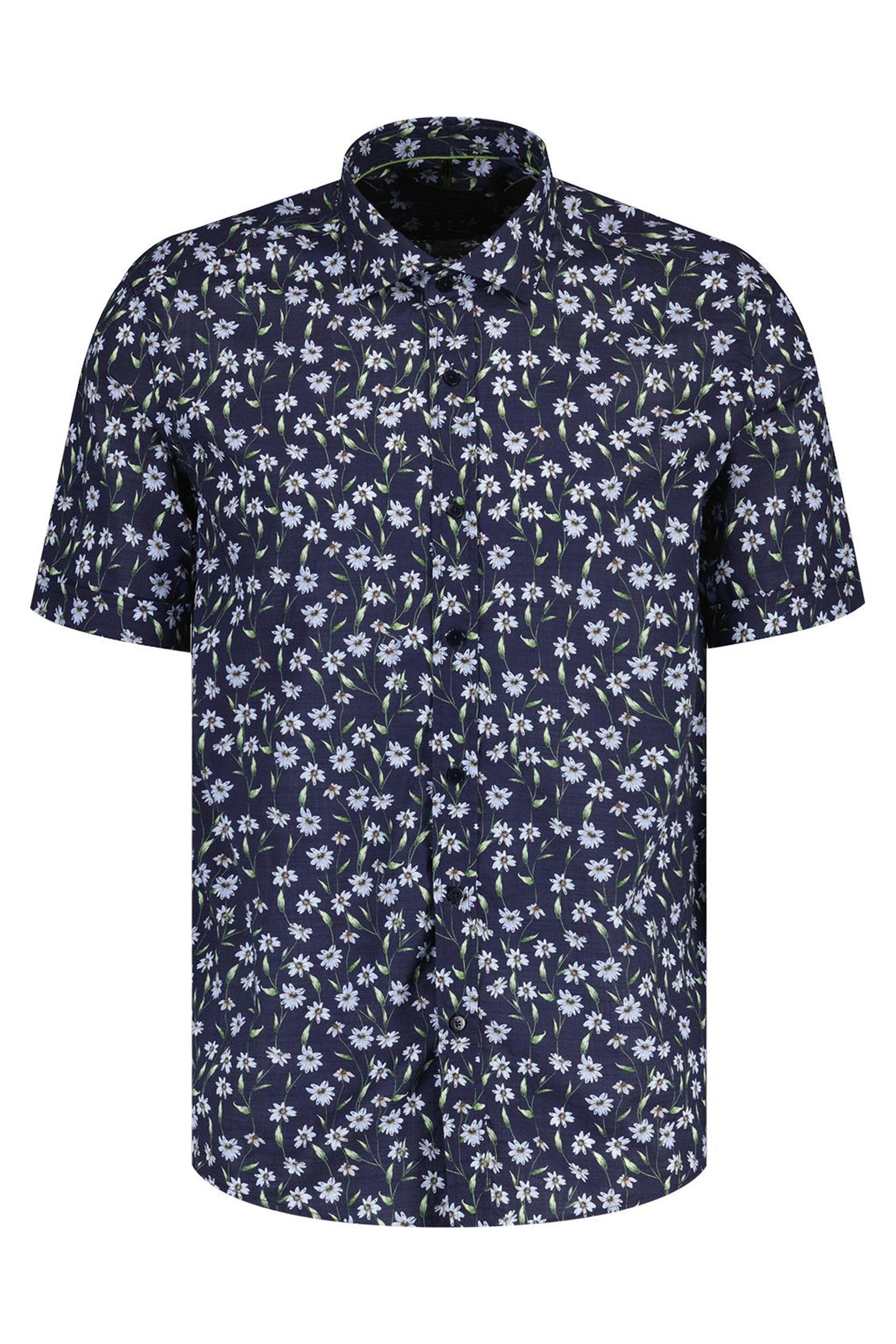 Guide London Daisy Print Short Sleeve Shirt