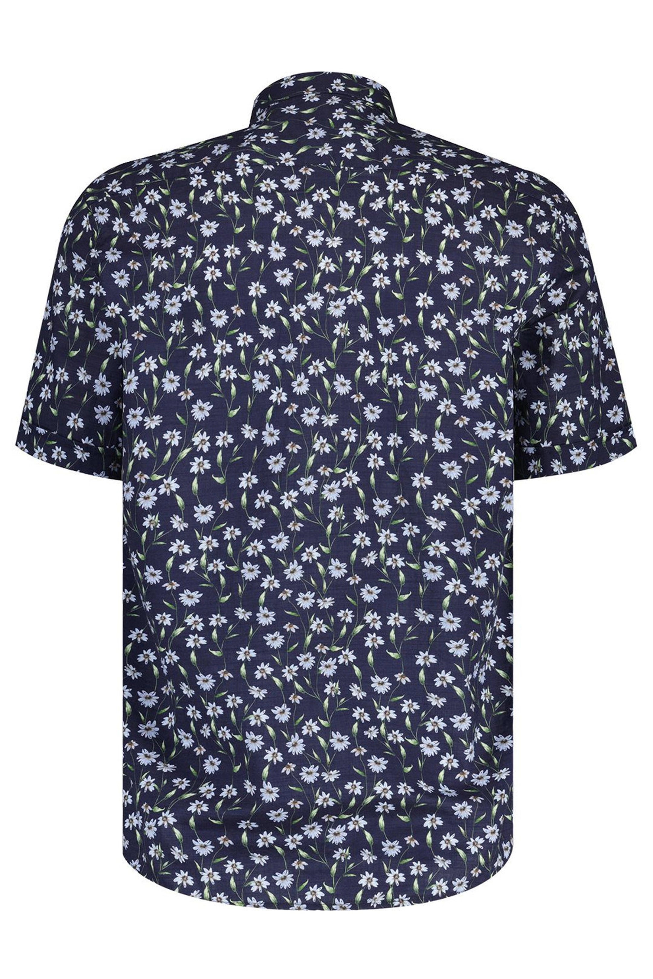 Guide London Daisy Print Short Sleeve Shirt