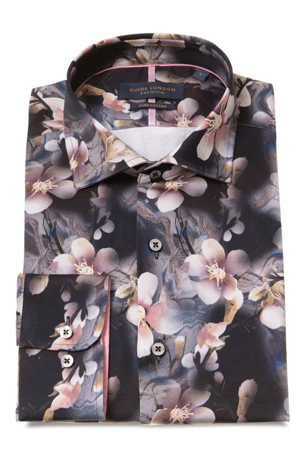 Guide London Lotus Print Shirt