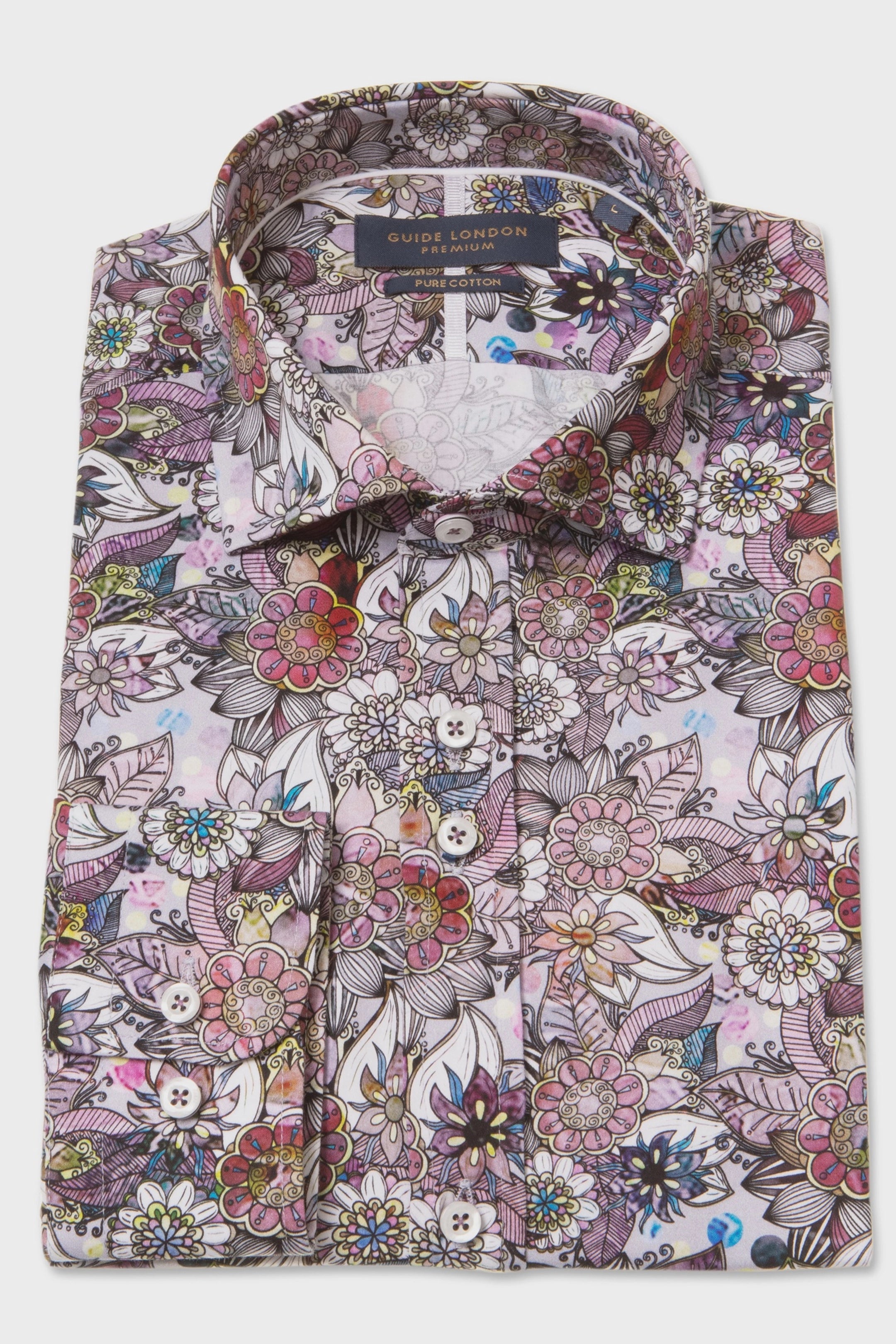 Guide London Pink Floral Shirt