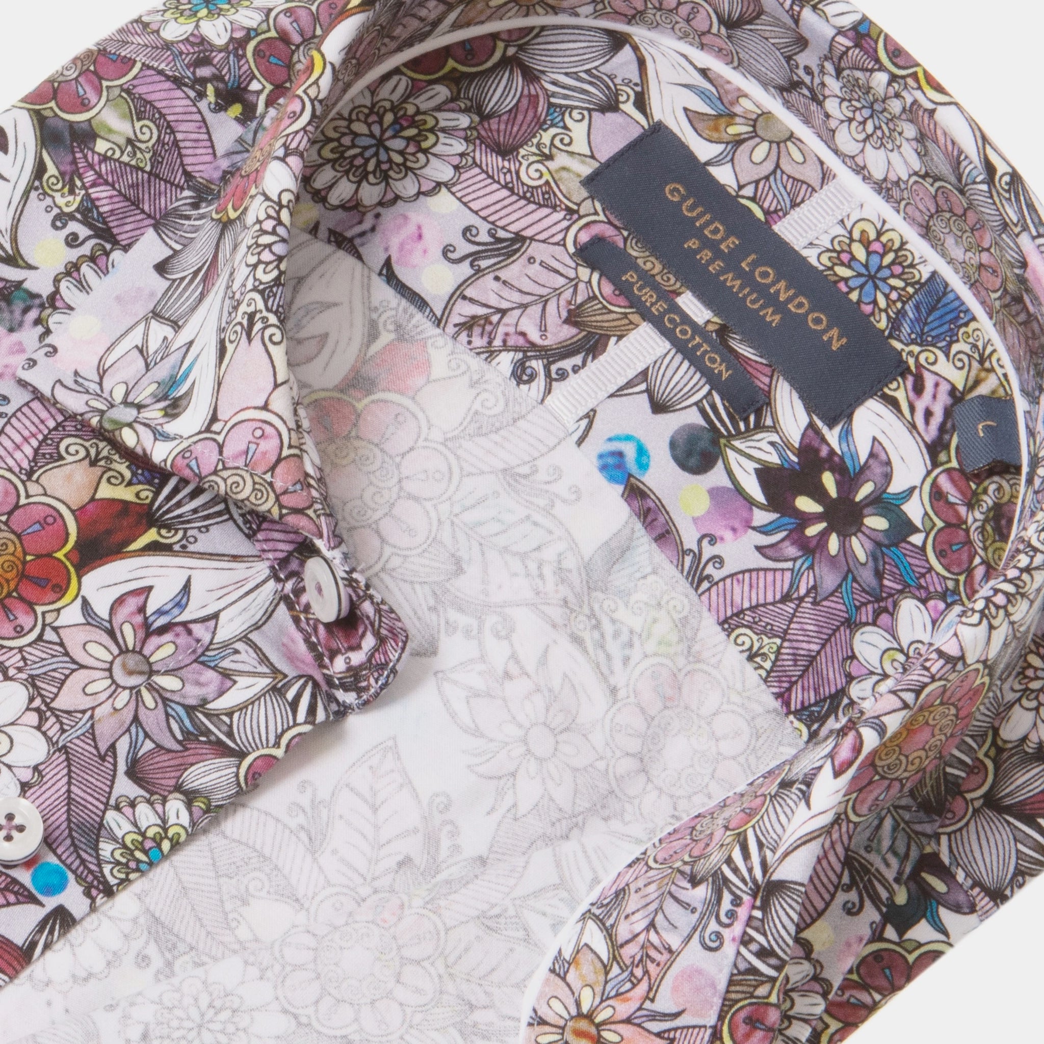 Guide London Pink Floral Shirt