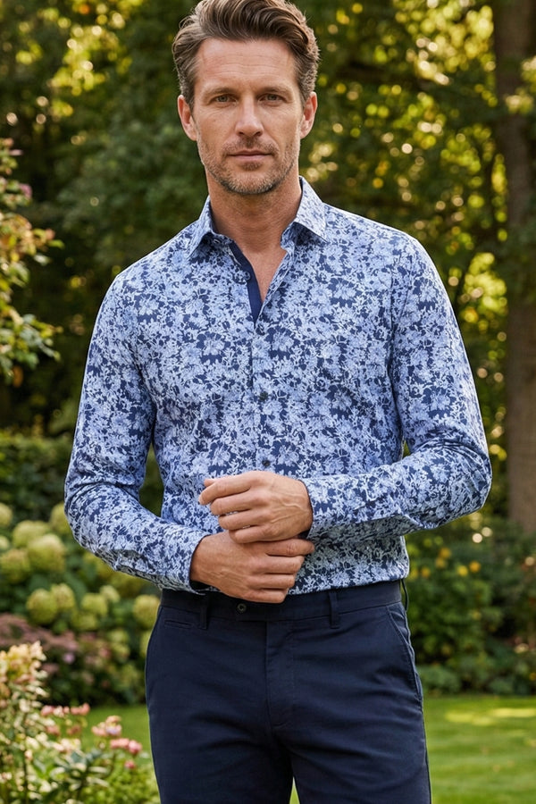 Luc Brevet Long Sleeve Print Shirt