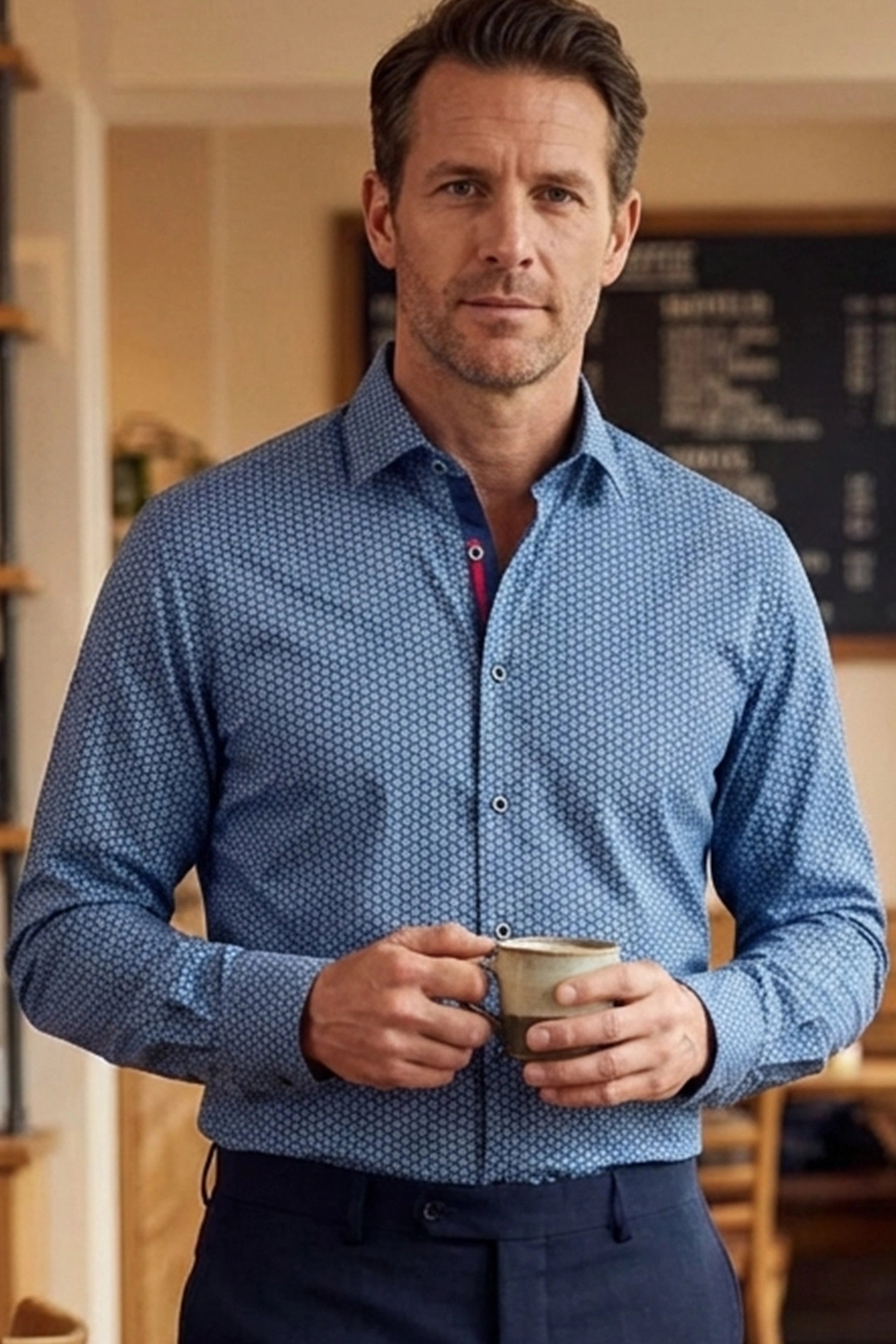 Luc Brevet Long Sleeve Print Shirt
