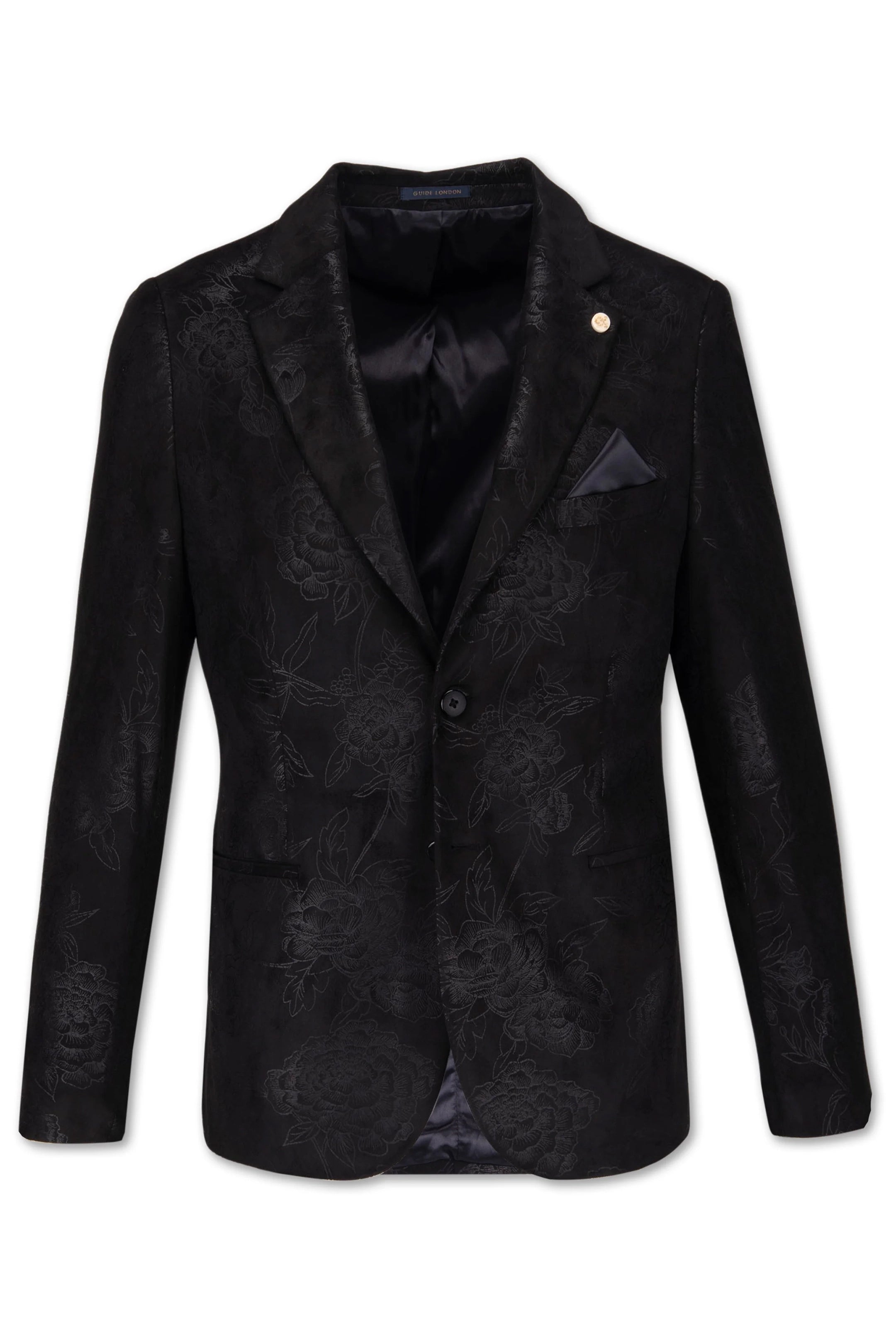 Guide London Black Velvet Feel Jacket