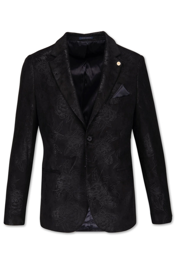 Guide London Black Velvet Feel Jacket