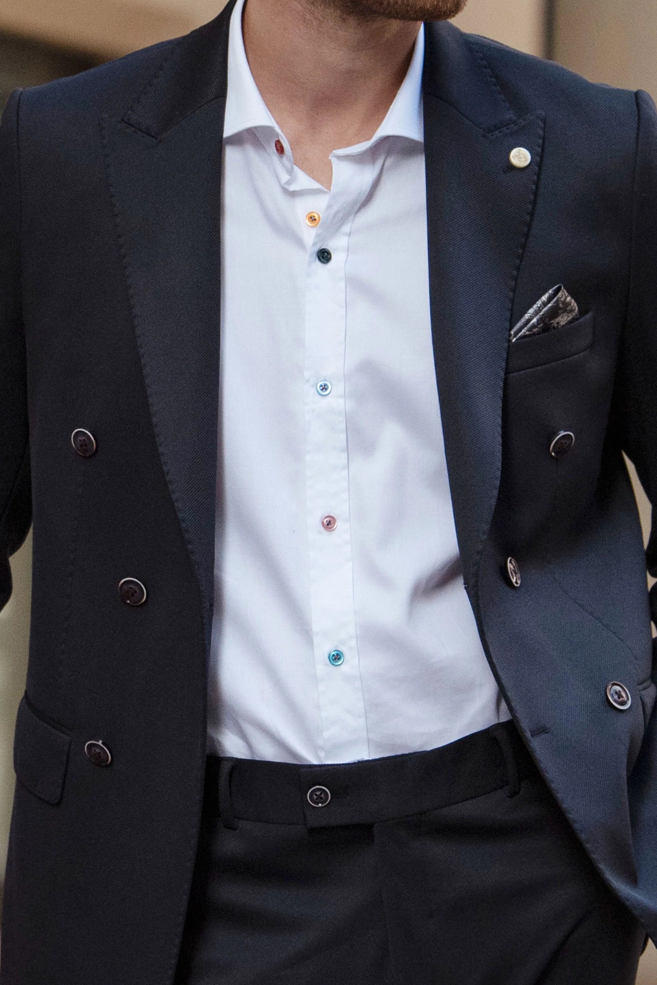 Guide London Navy Double-Breasted 2 Piece Suit