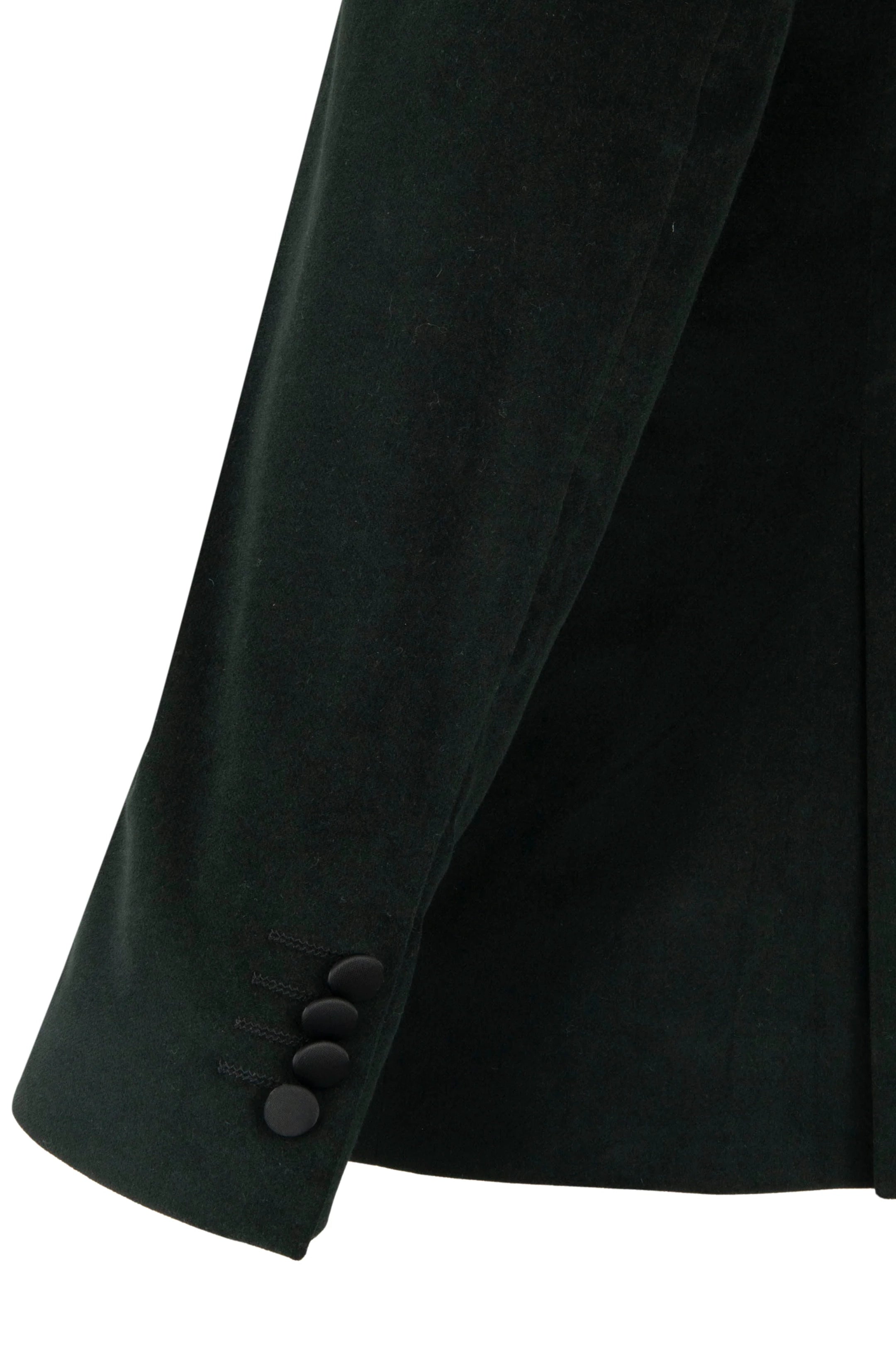 Guide London Deep Olive Velvet Jacket