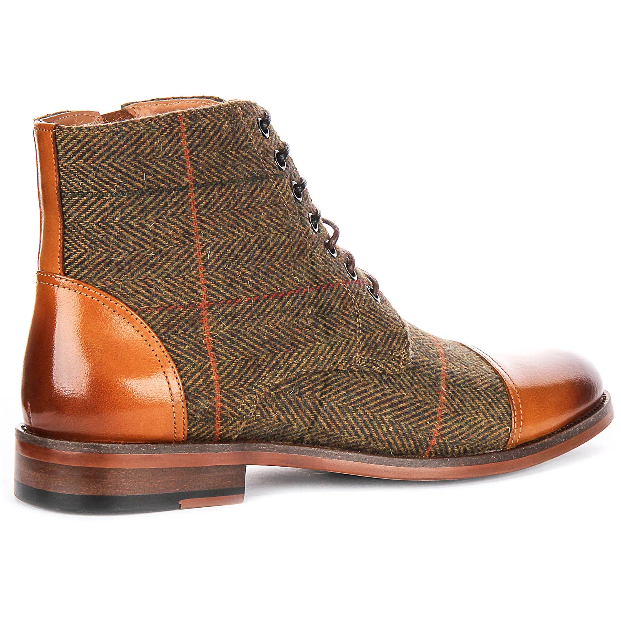 Allen Ankle Boots in Brown Check